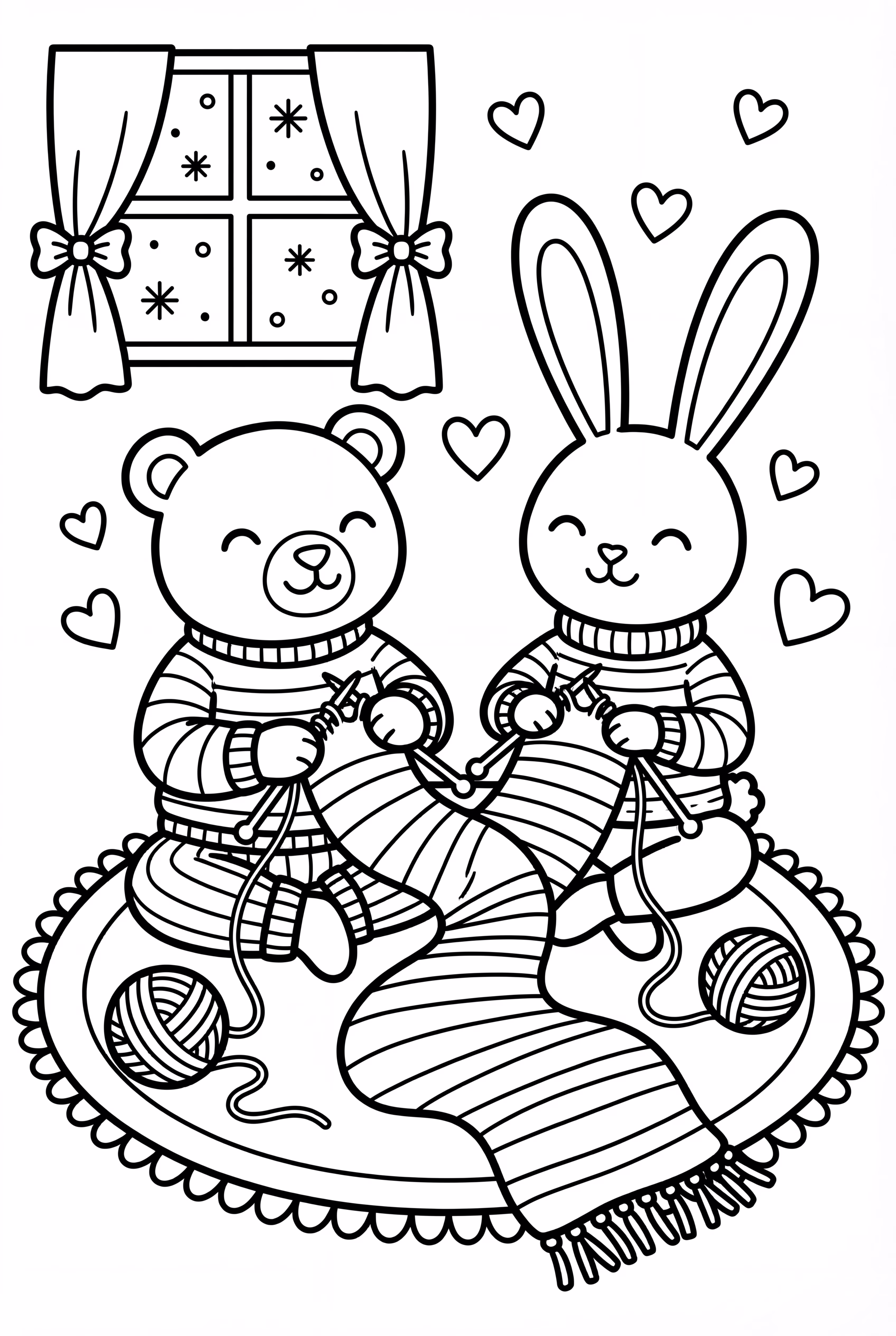 Cozy Friends Knitting A Scarf