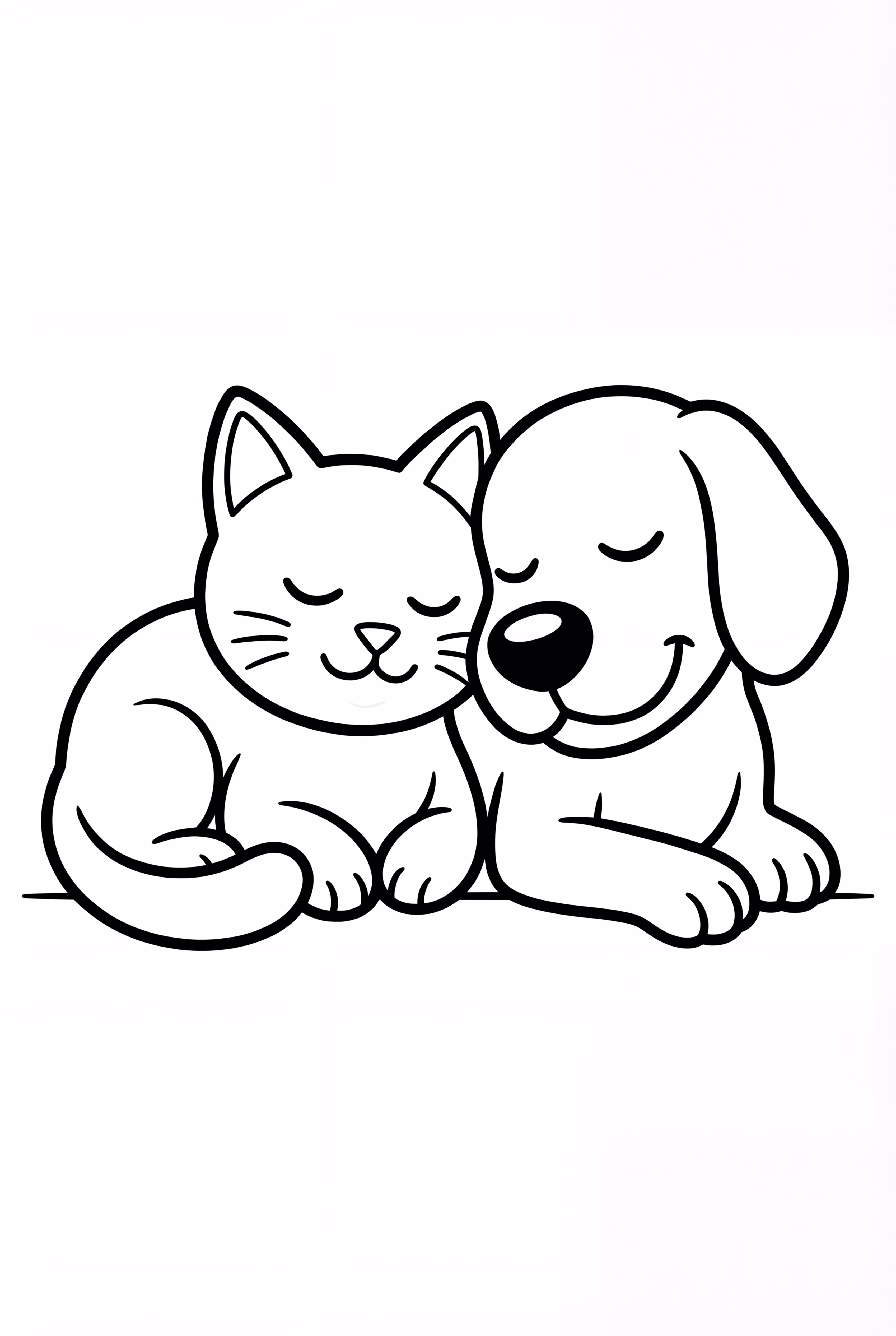 Cozy Friends Napping Together