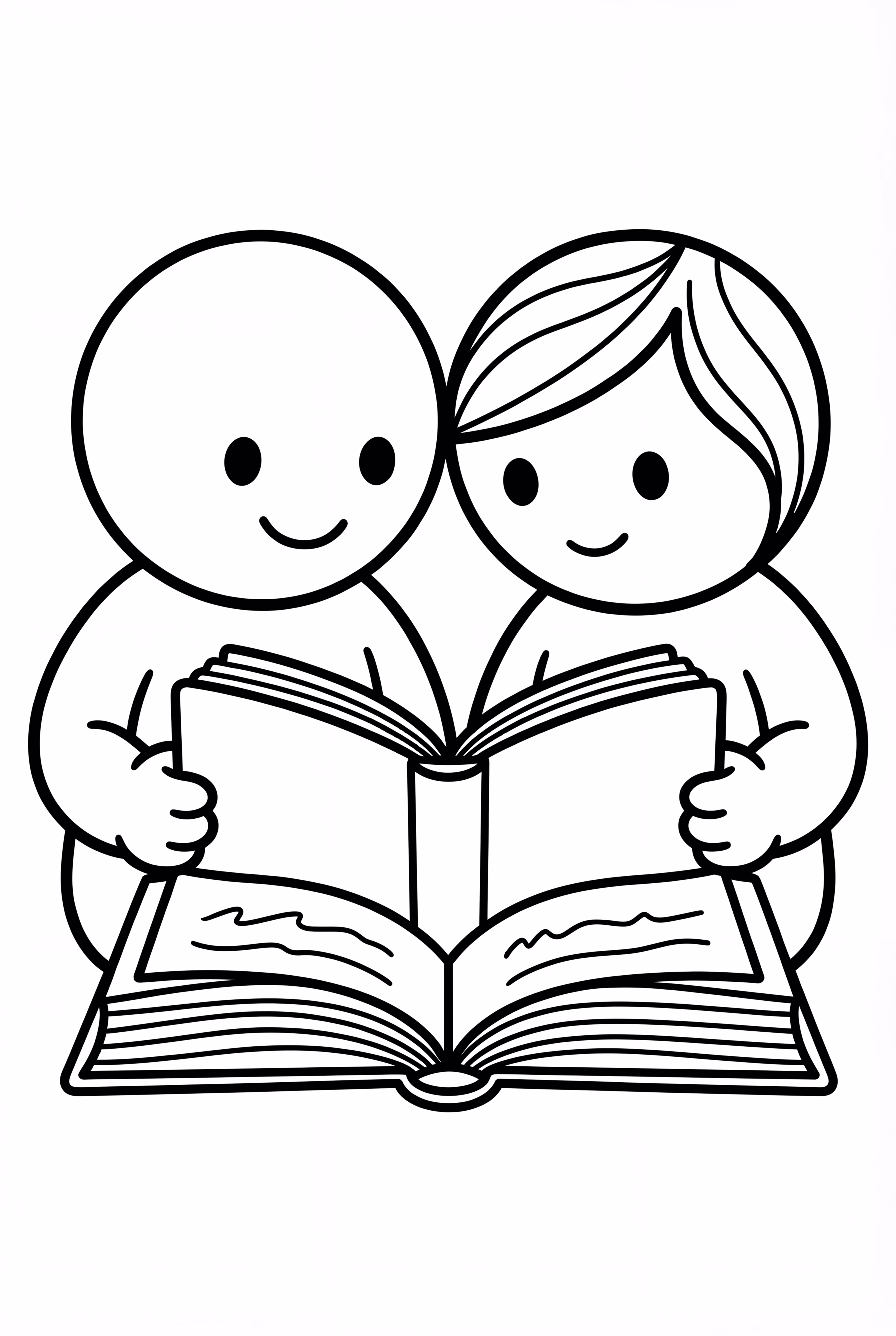 Cozy Friends Reading A Big Book