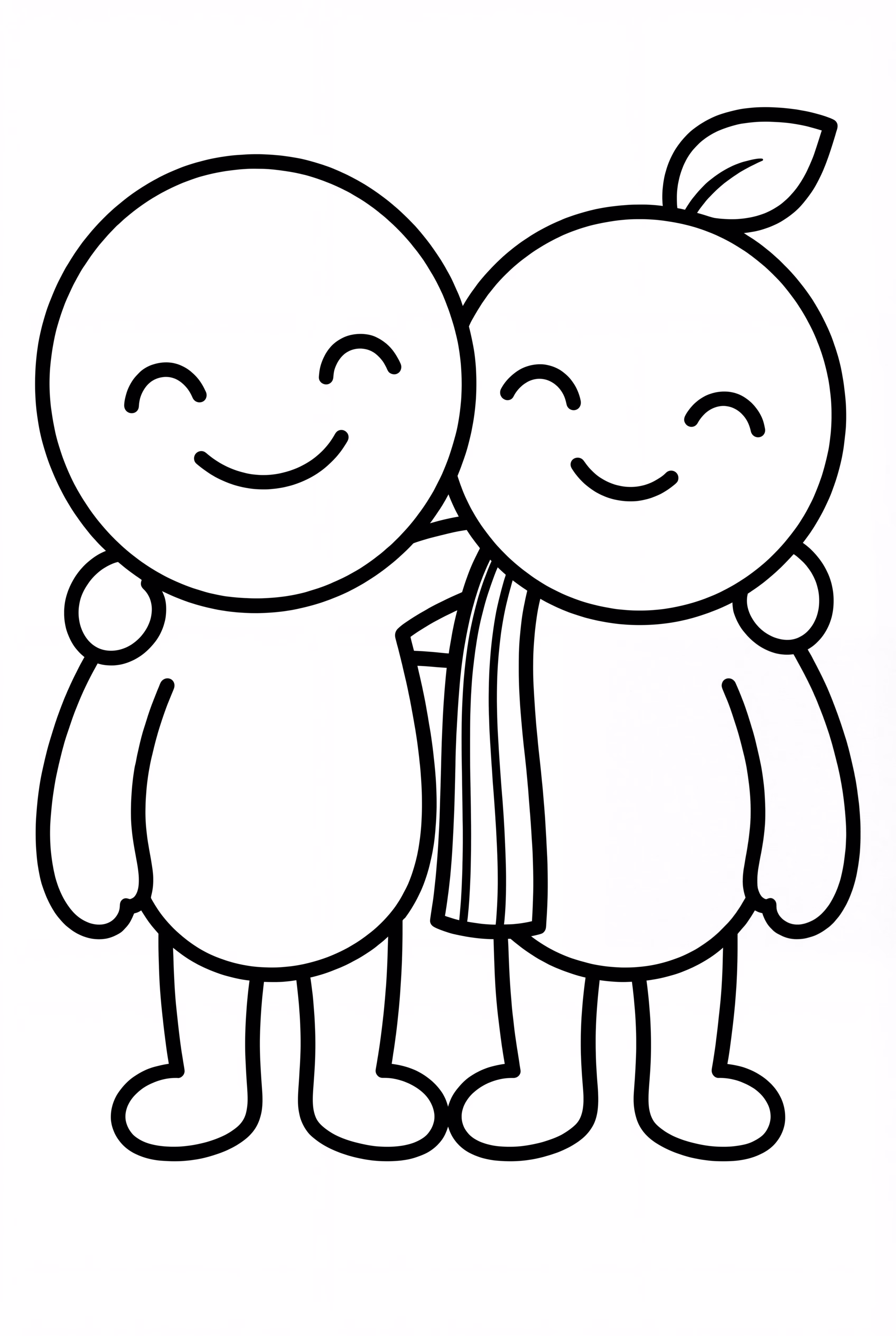 Cozy Friends Standing Together