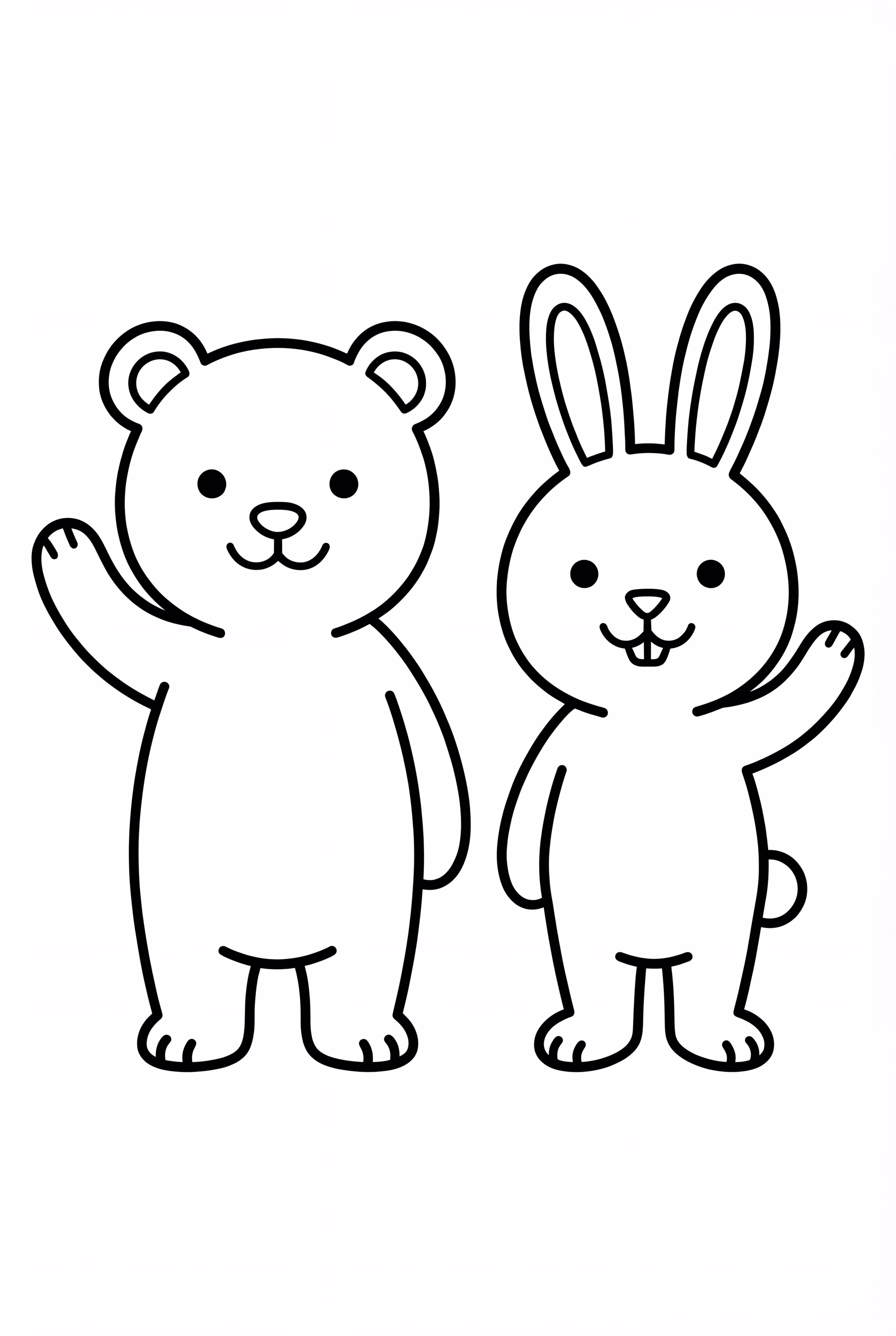 心地よい友達が手を振ってこんにちは