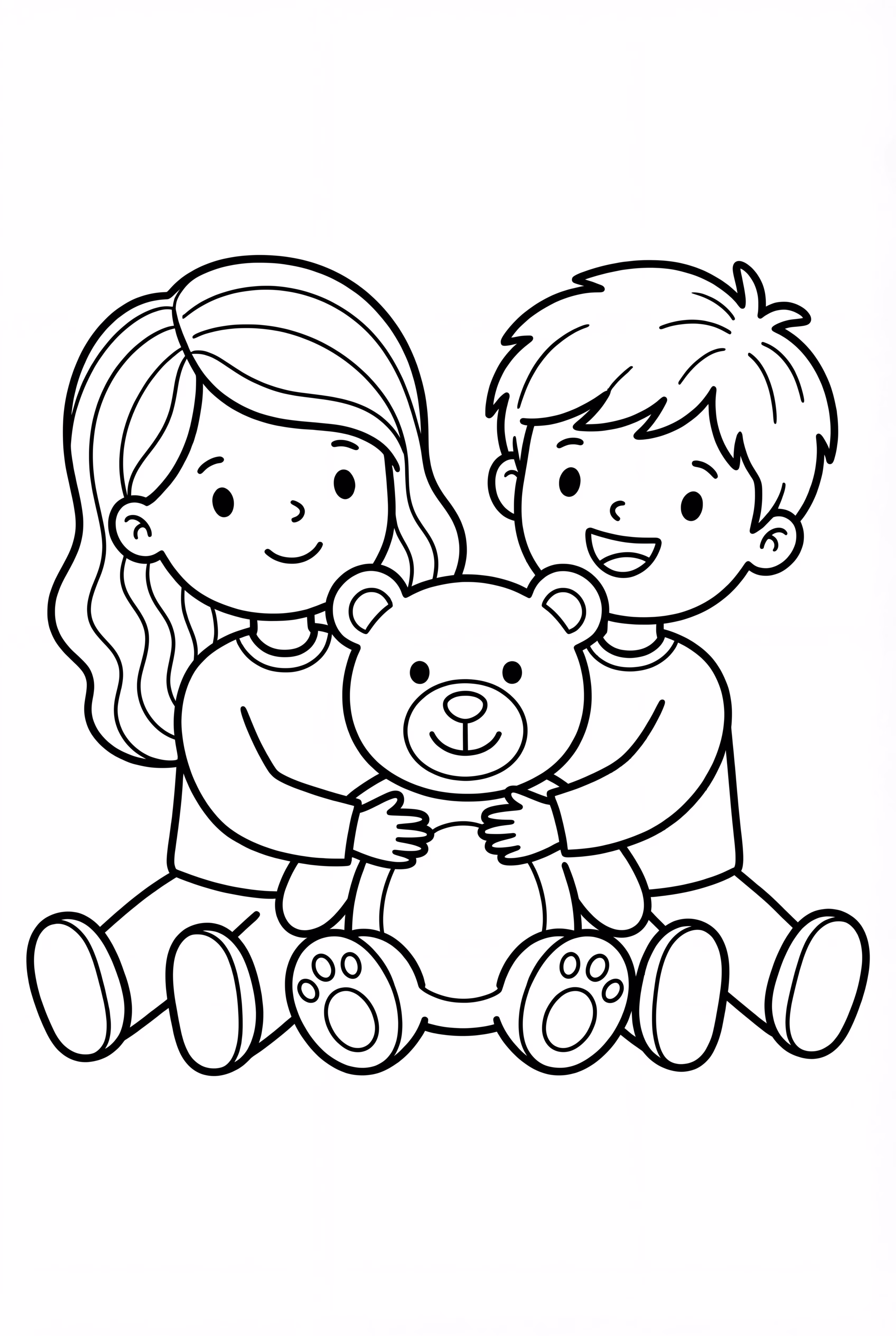 Cozy Friends With A Big Teddy Bear