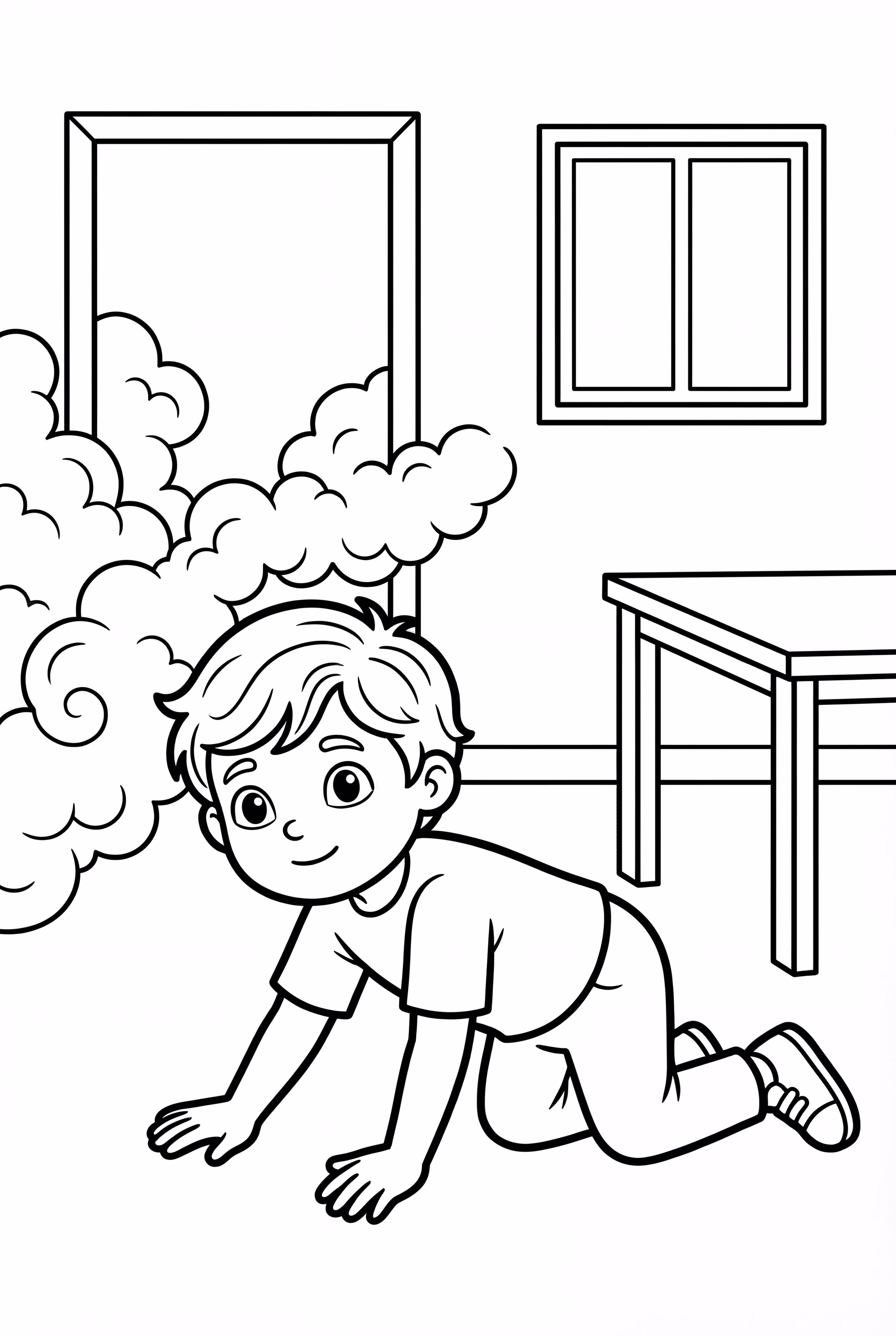 Crawling Low For Fire Safety