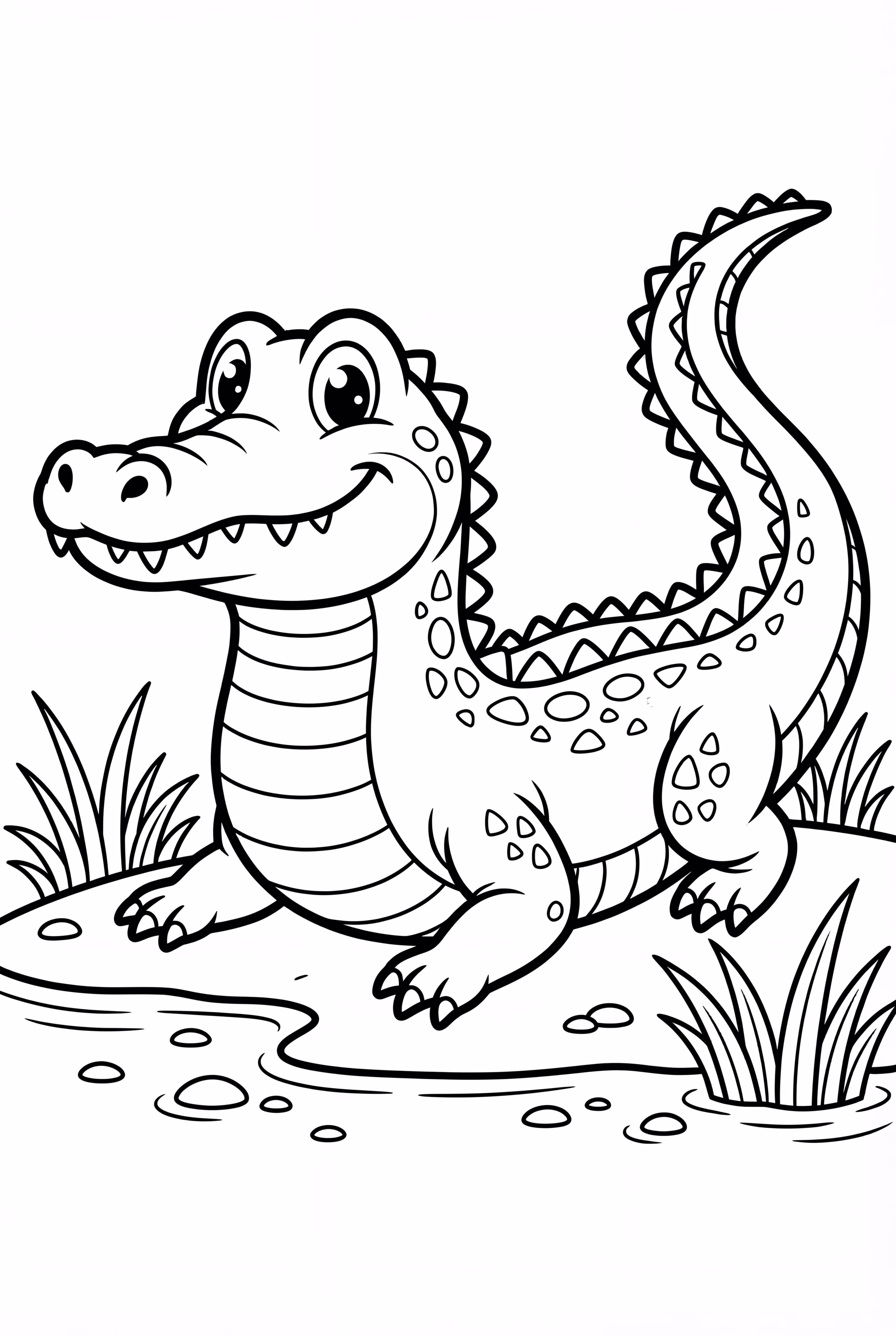 躺在河岸上的鳄鱼