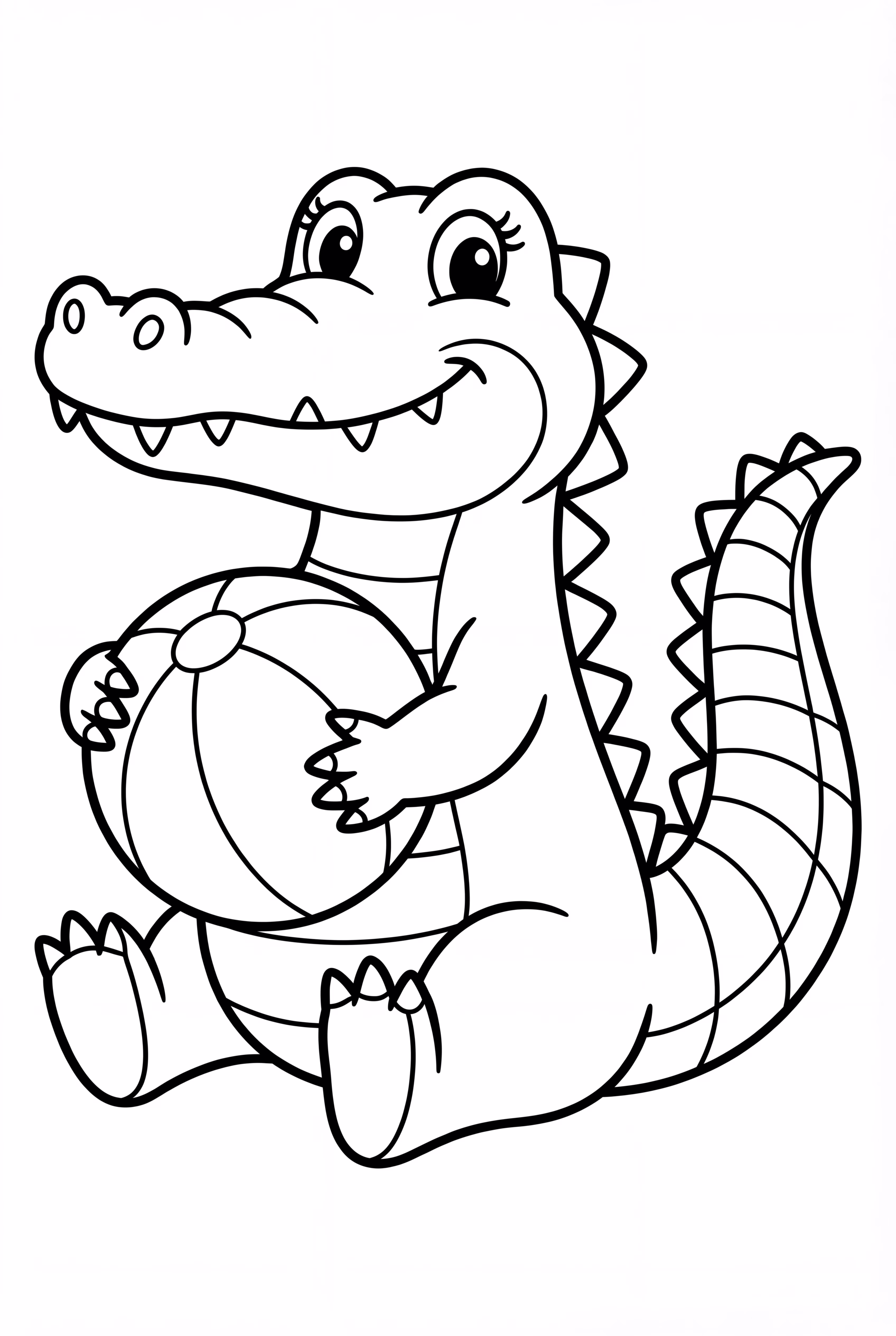 Crocodile Playing with a Beach Ball