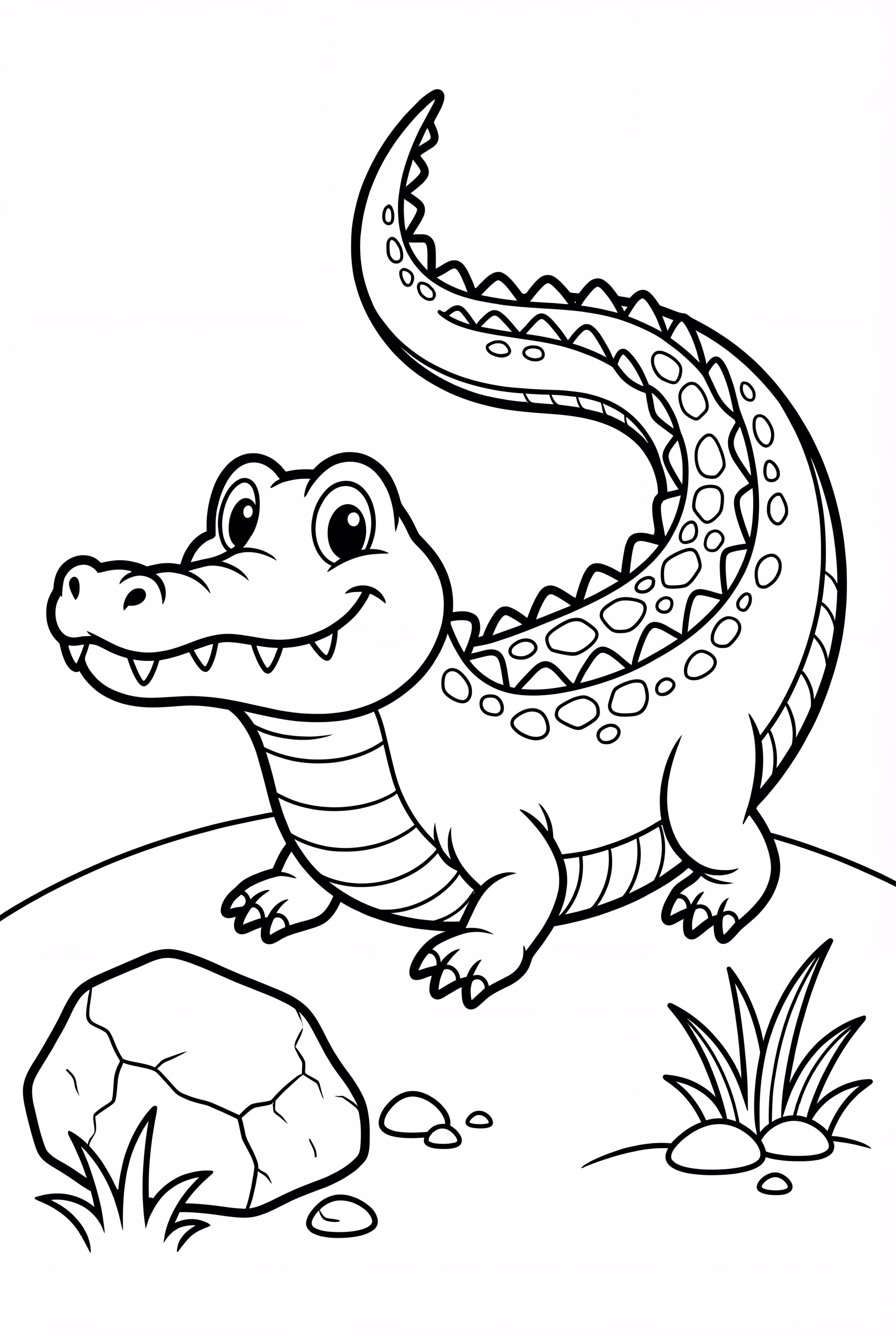 Crocodile Resting in the Sun