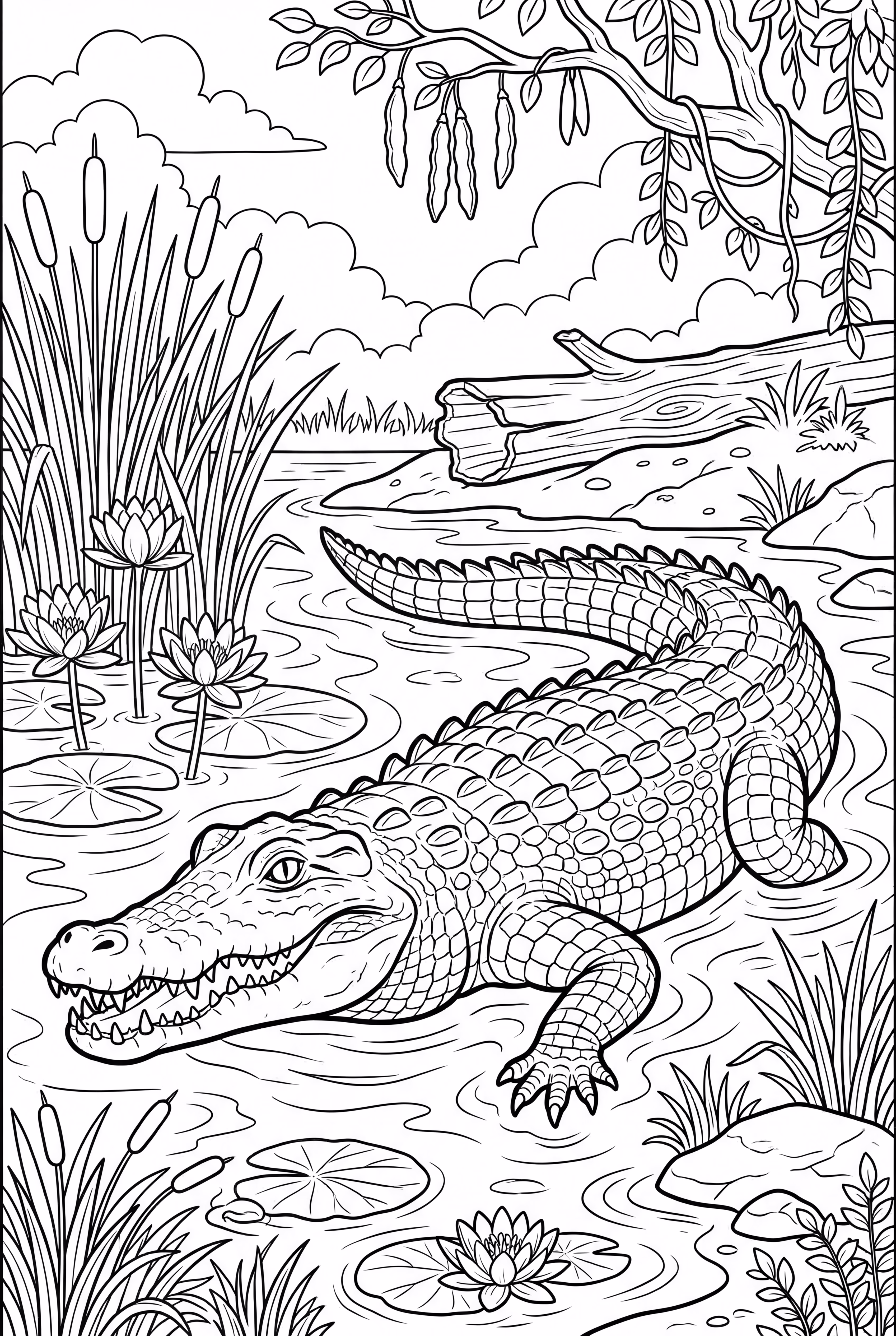 鳄鱼的野生生活