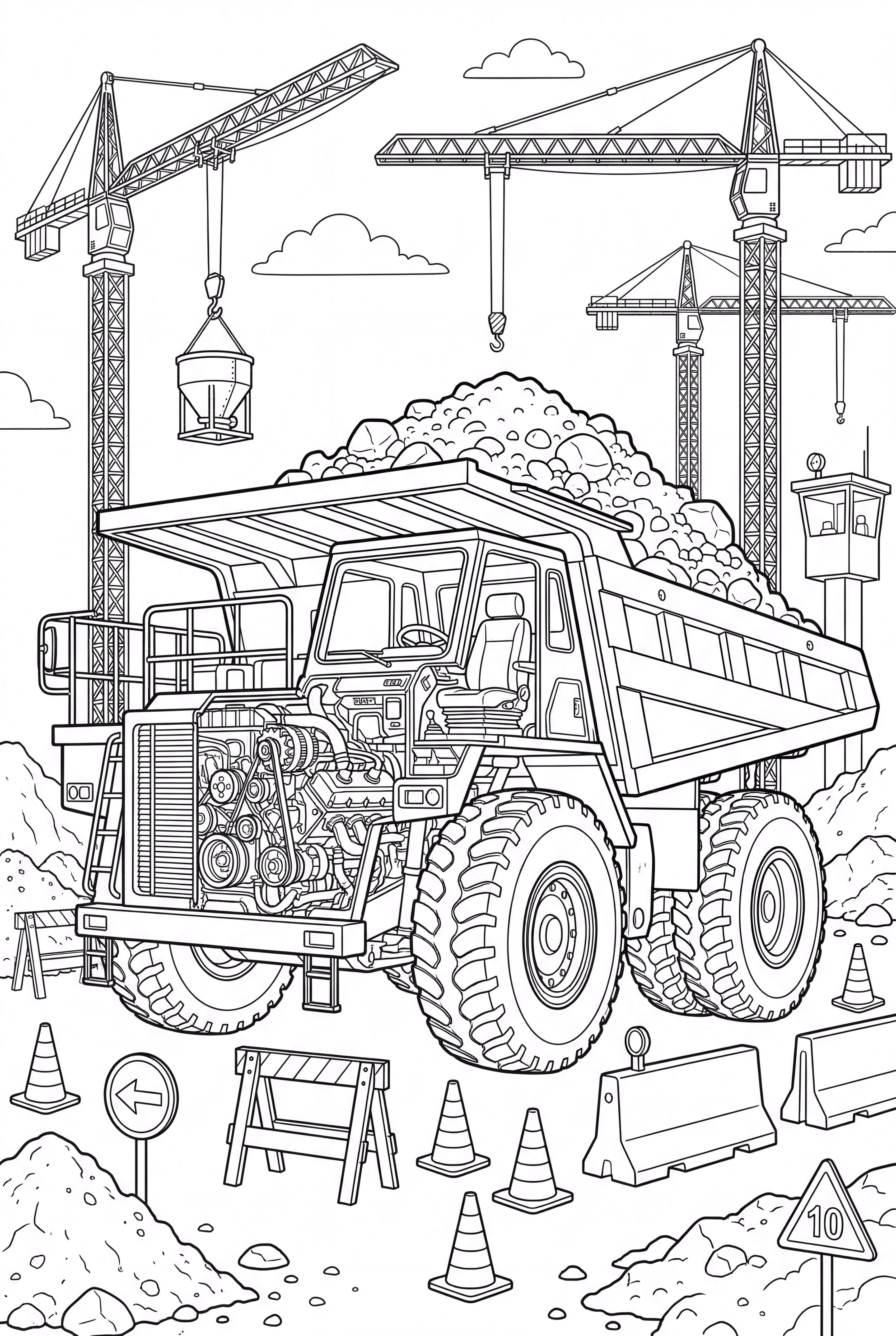 Cross-Section View Of A Dump Truck