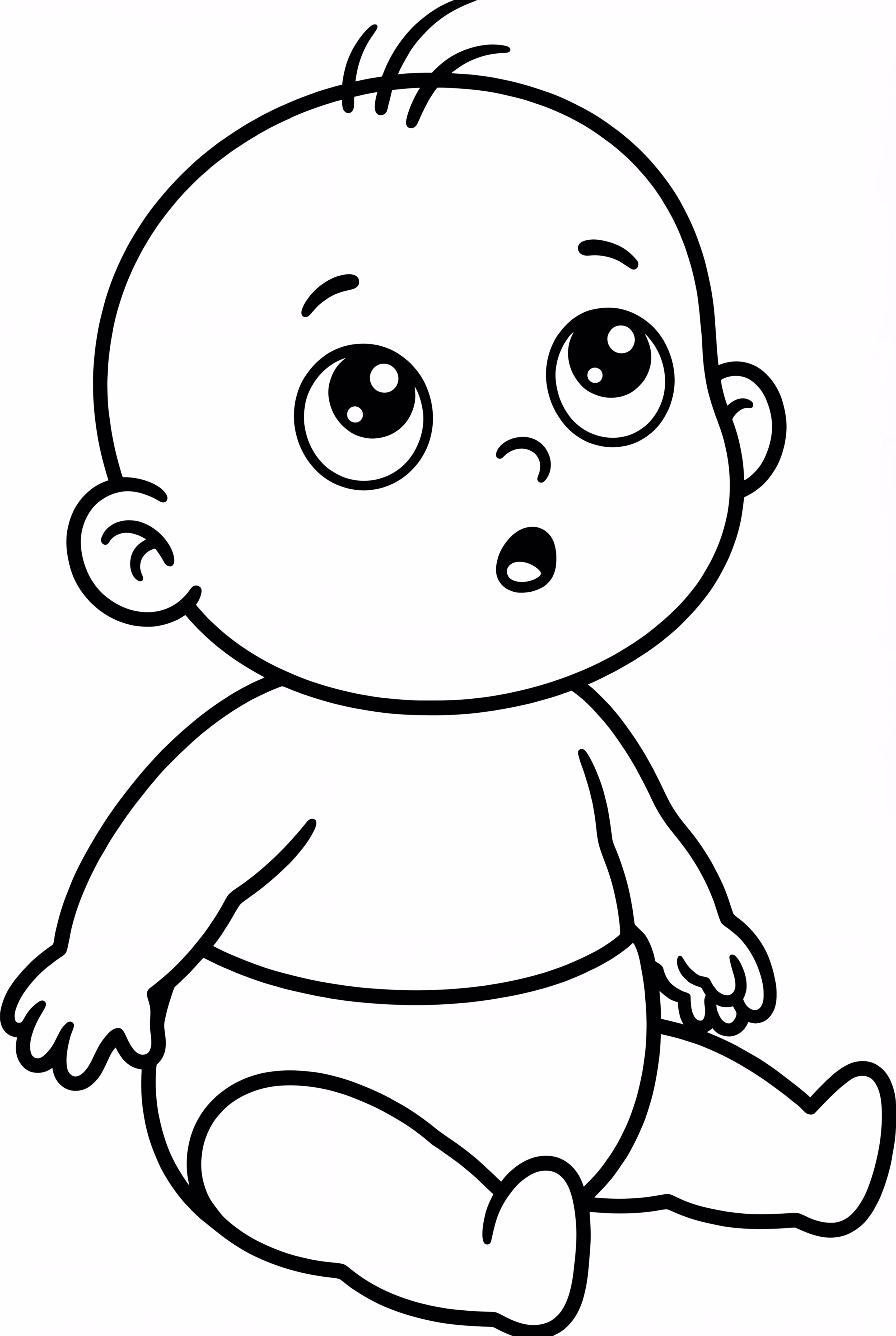 好奇的宝宝向上看