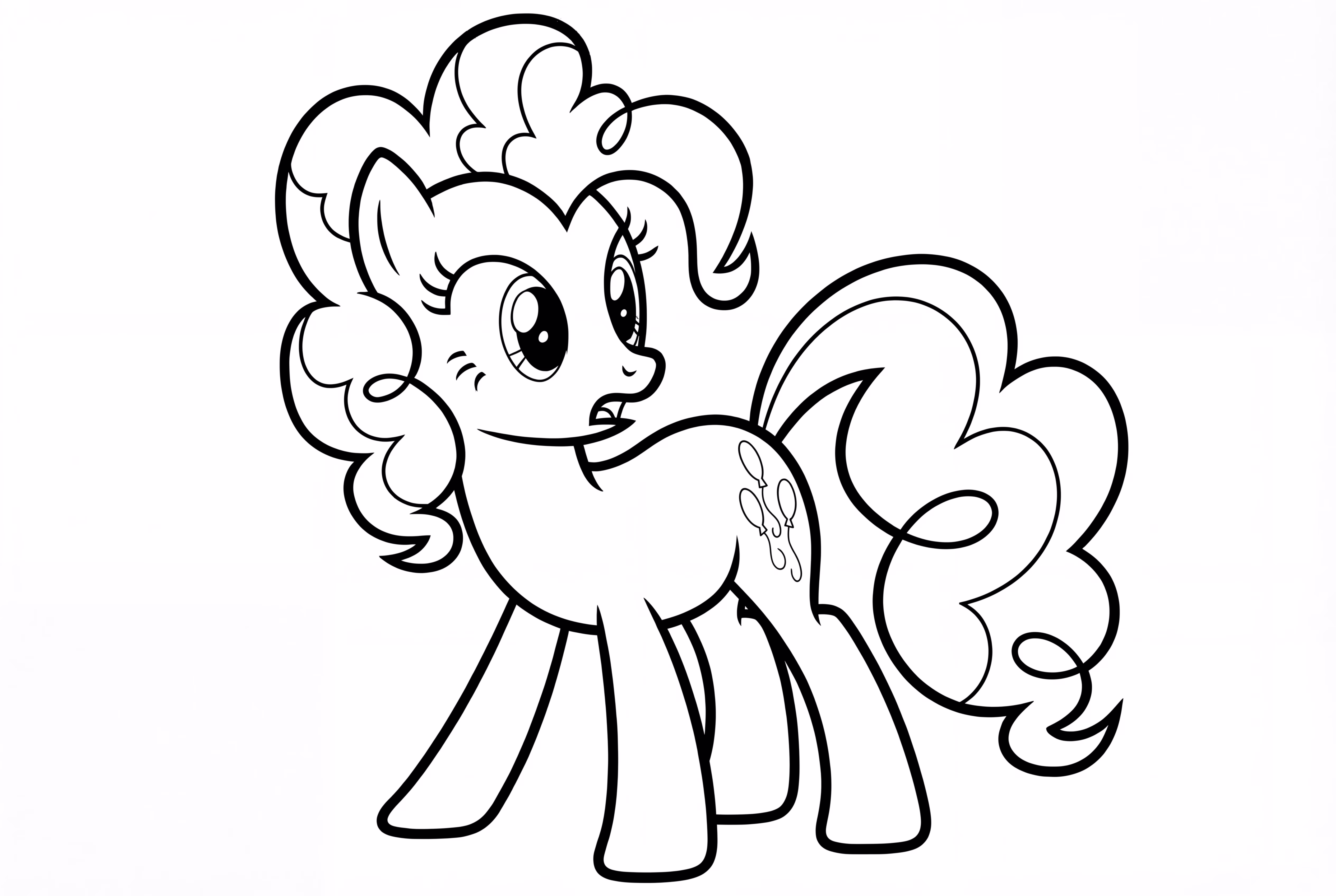 Curious Pinkie Pie looking over her shoulder