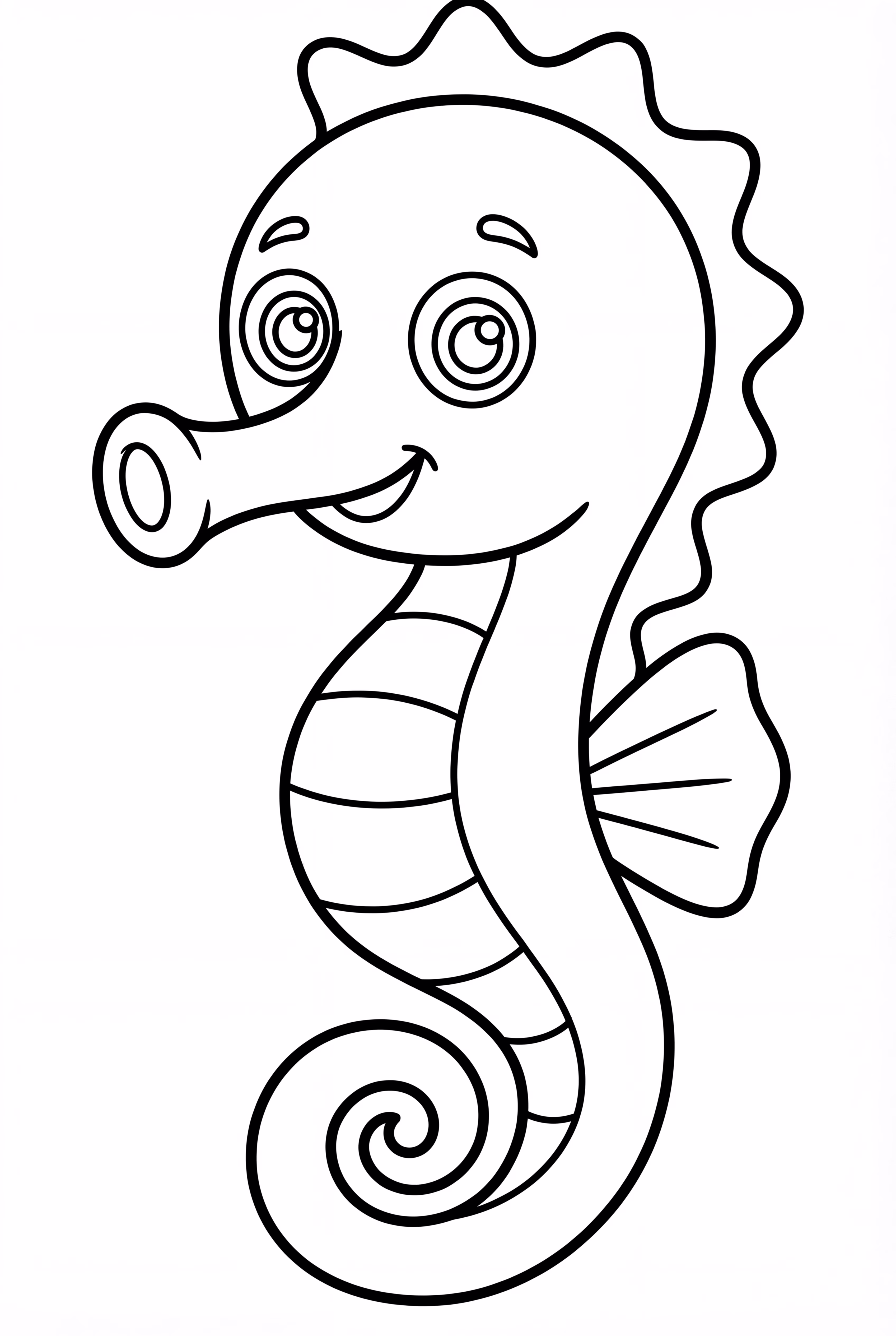 Curious Seahorse Under The Sea