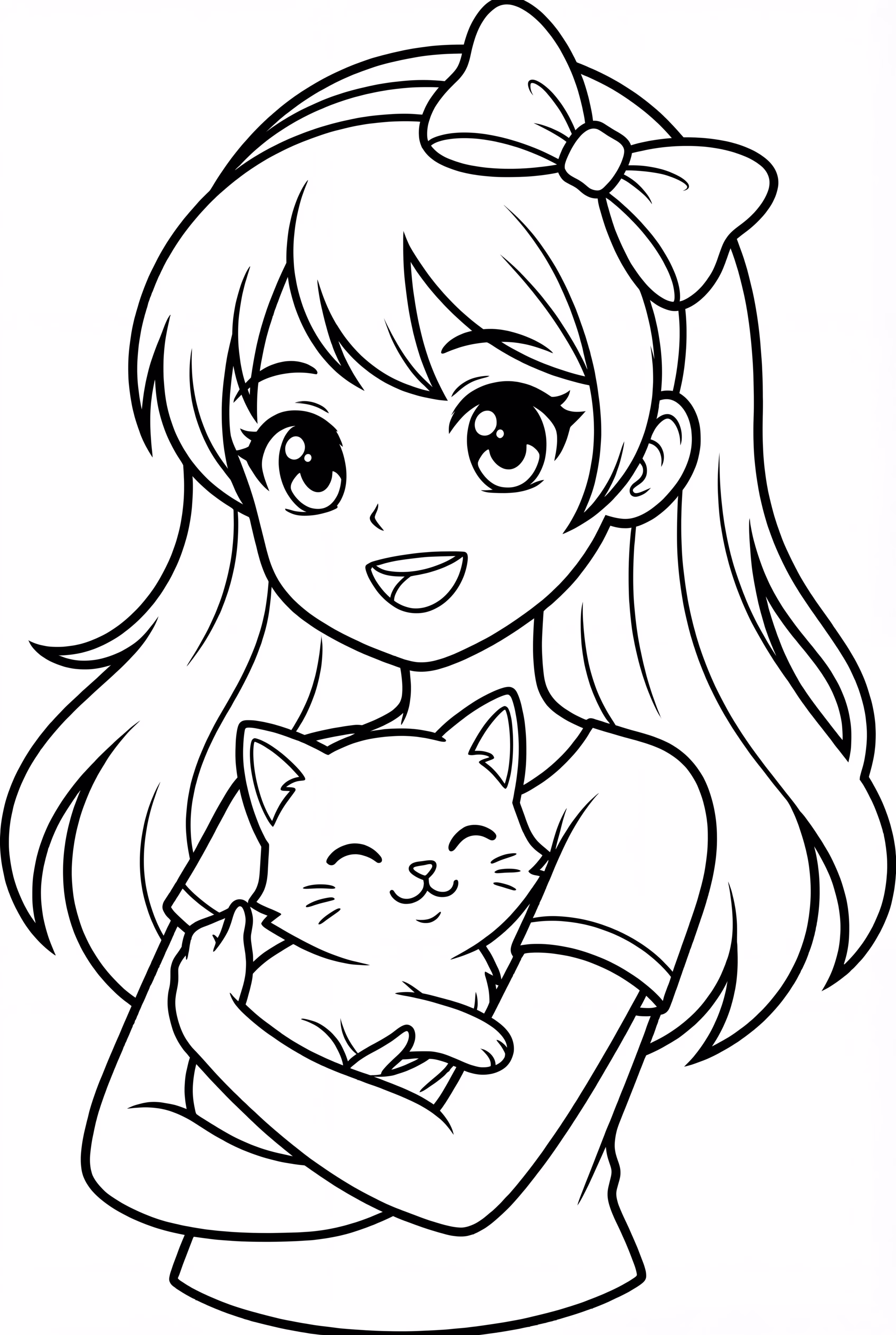 Tierna Aphmau Sosteniendo un Gatito