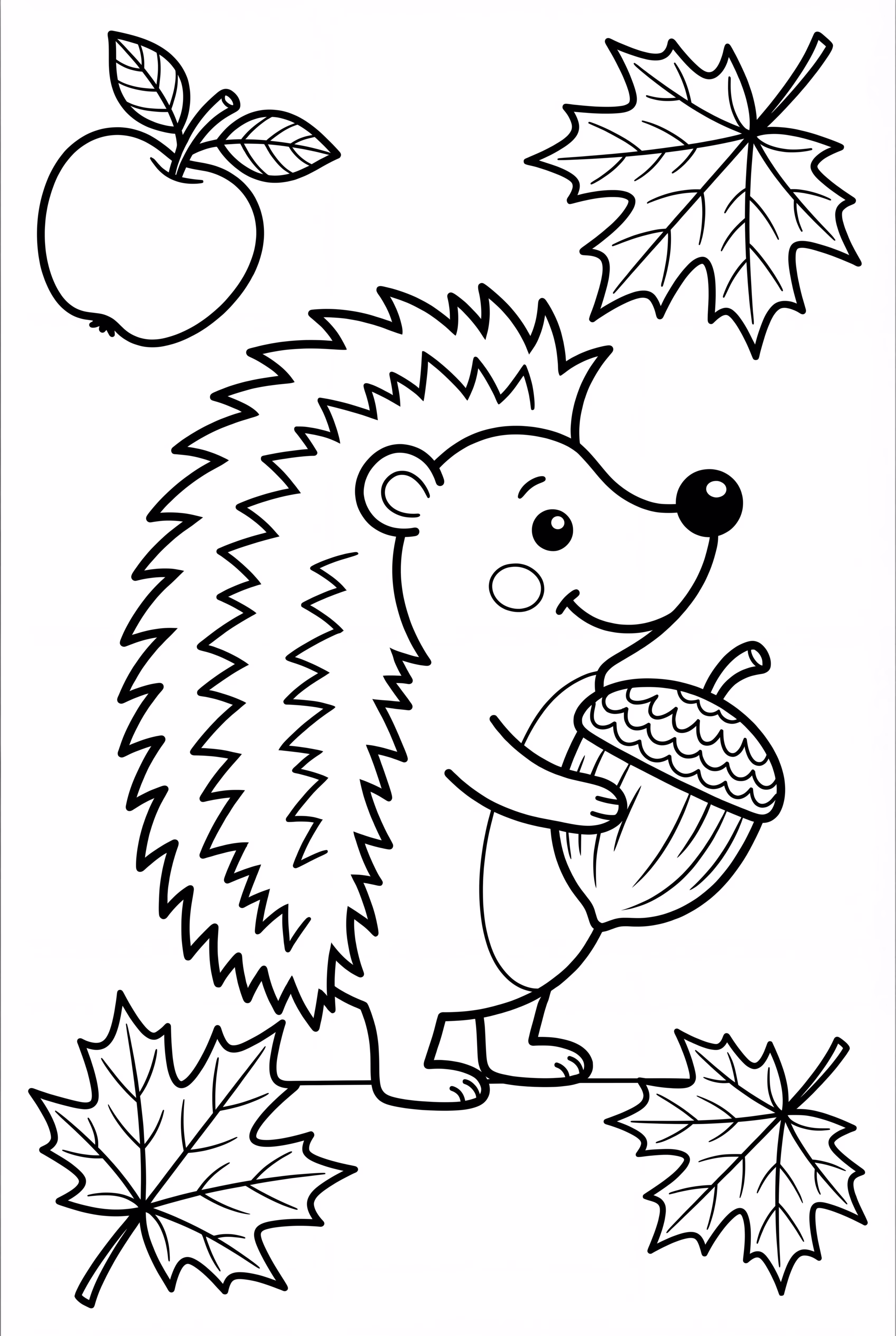 Cute Autumn Fall Hedgehog