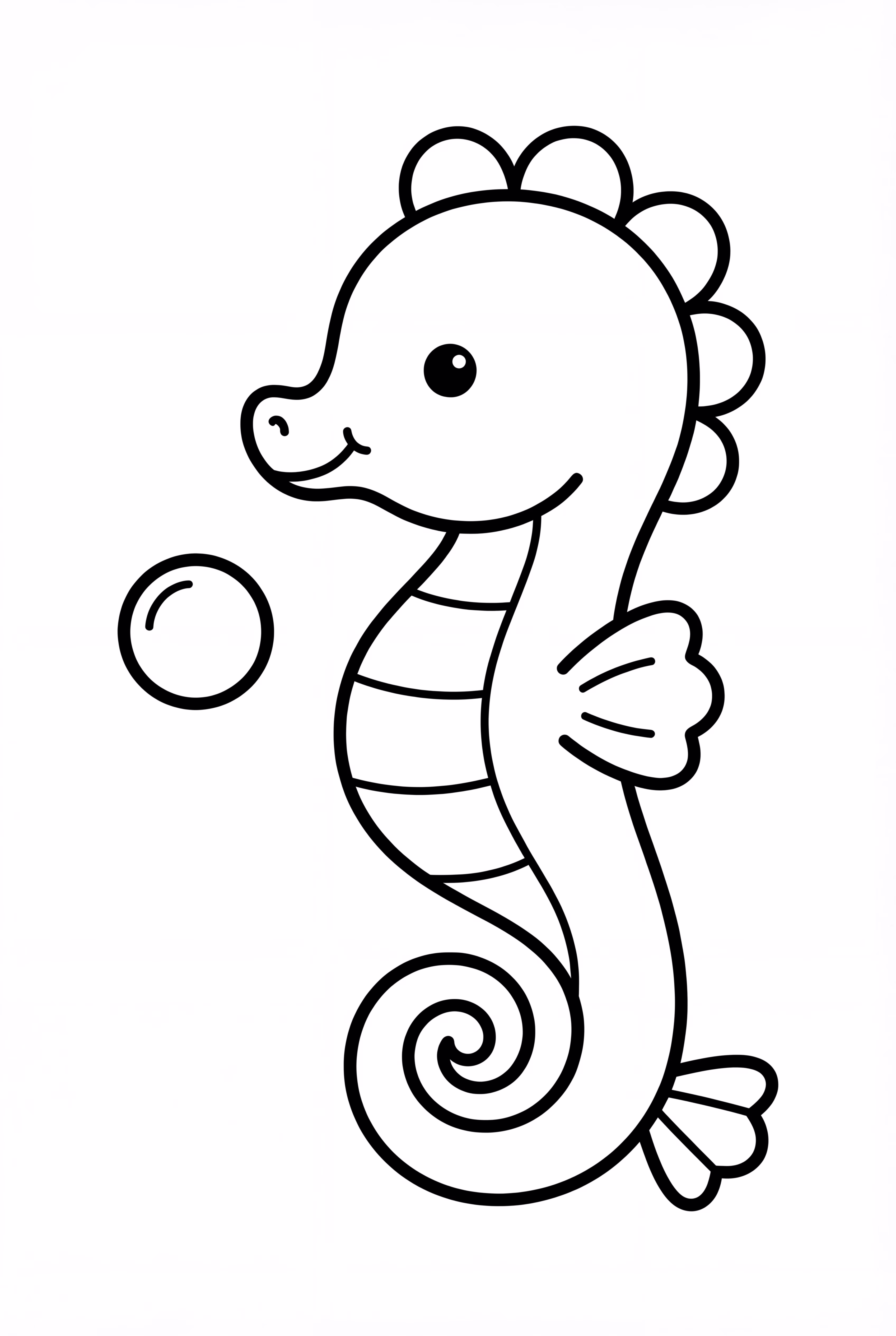 Cute Baby Seahorse With A Bubble