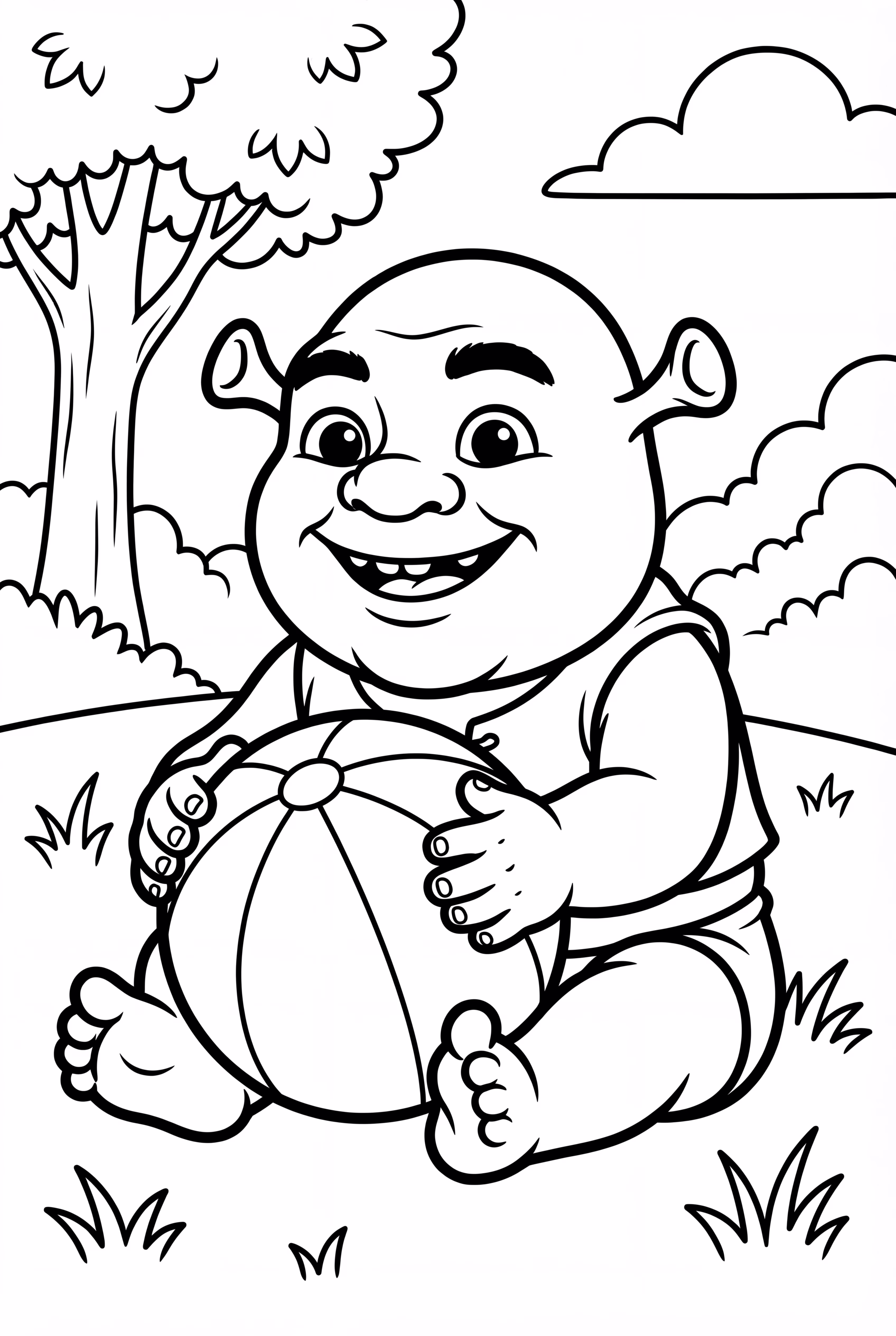 Joli Bébé Shrek en Train de Jouer