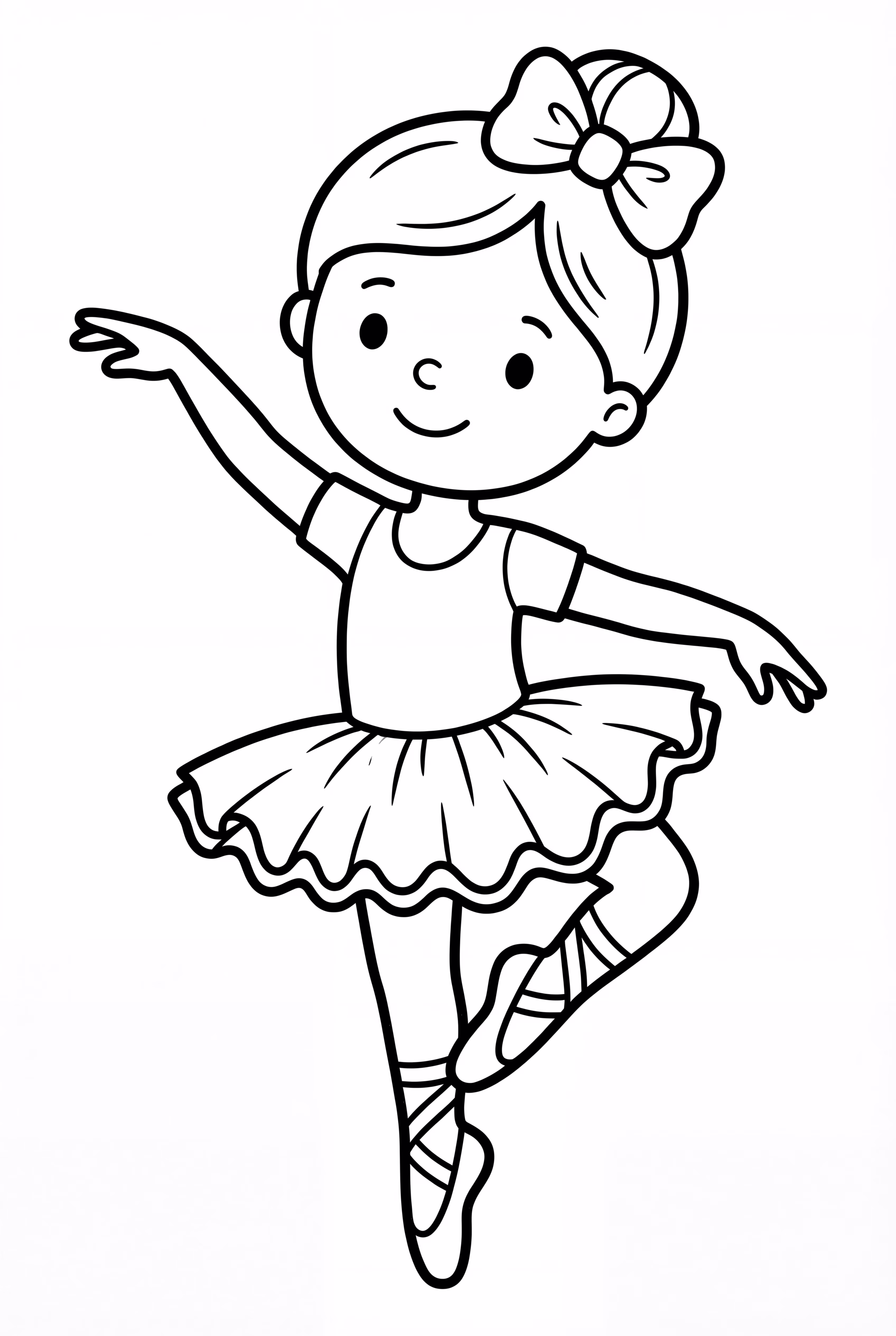 可爱的大蝴蝶结芭蕾舞者