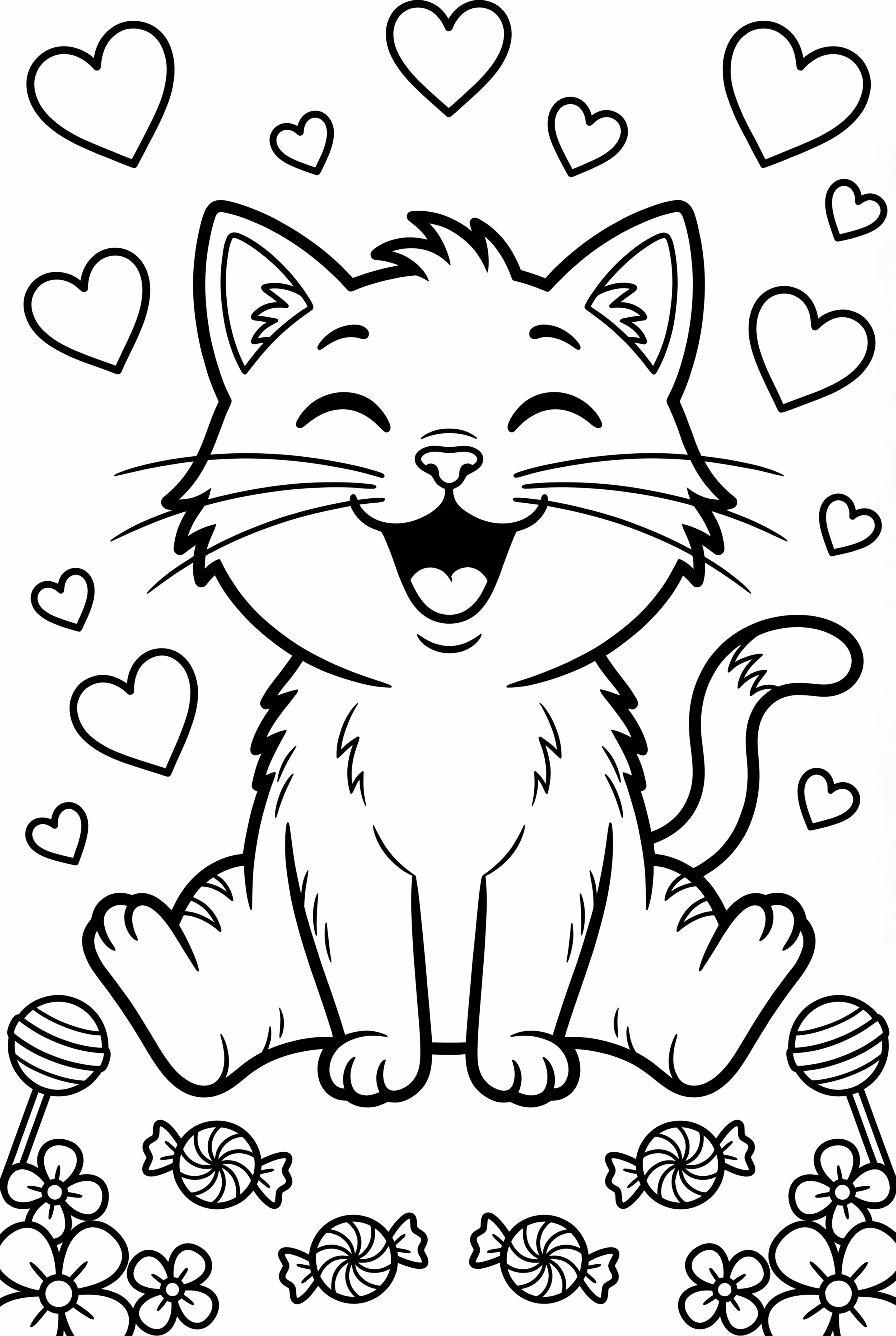 귀여운 사탕 고양이