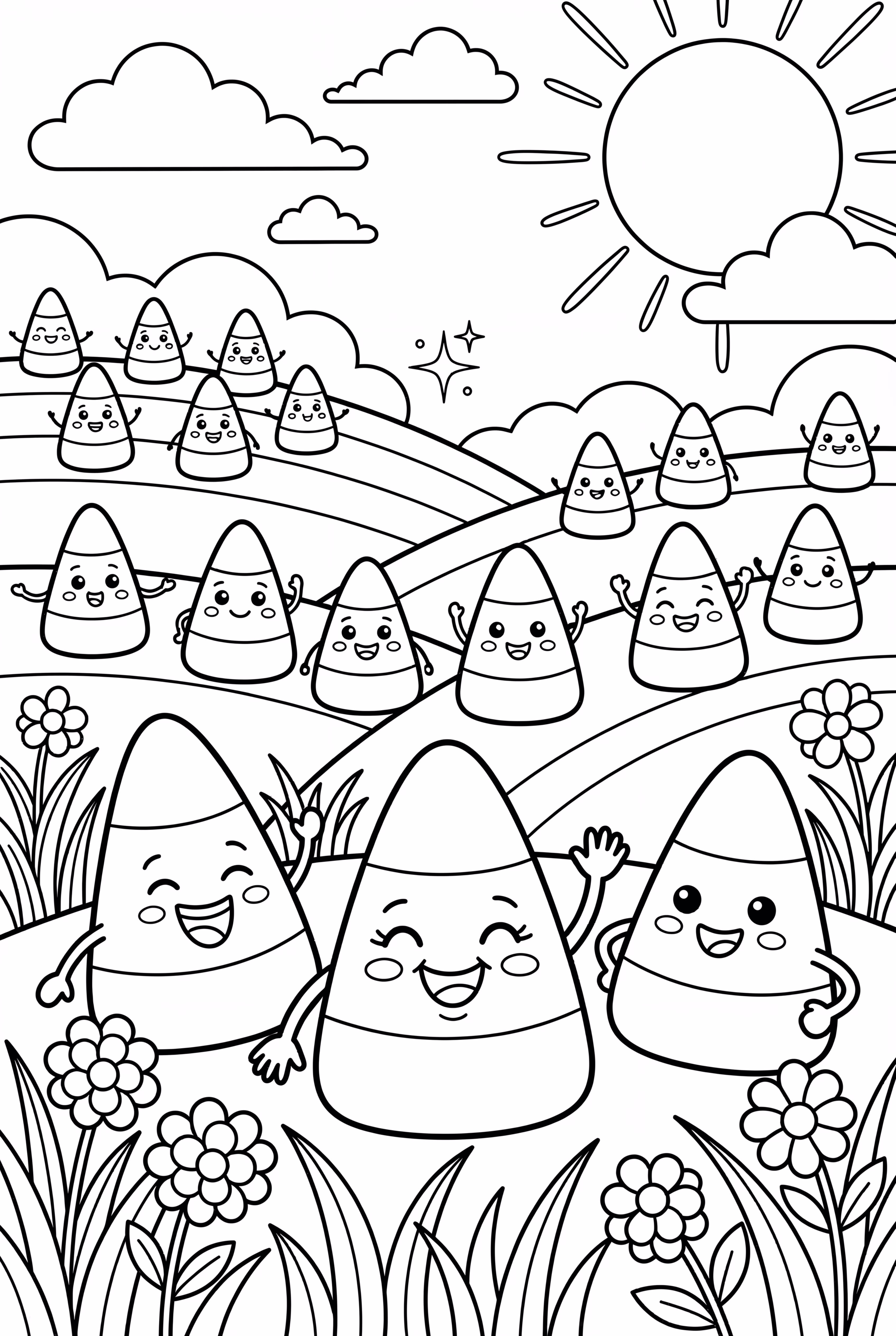 Cute Candy Corn Field