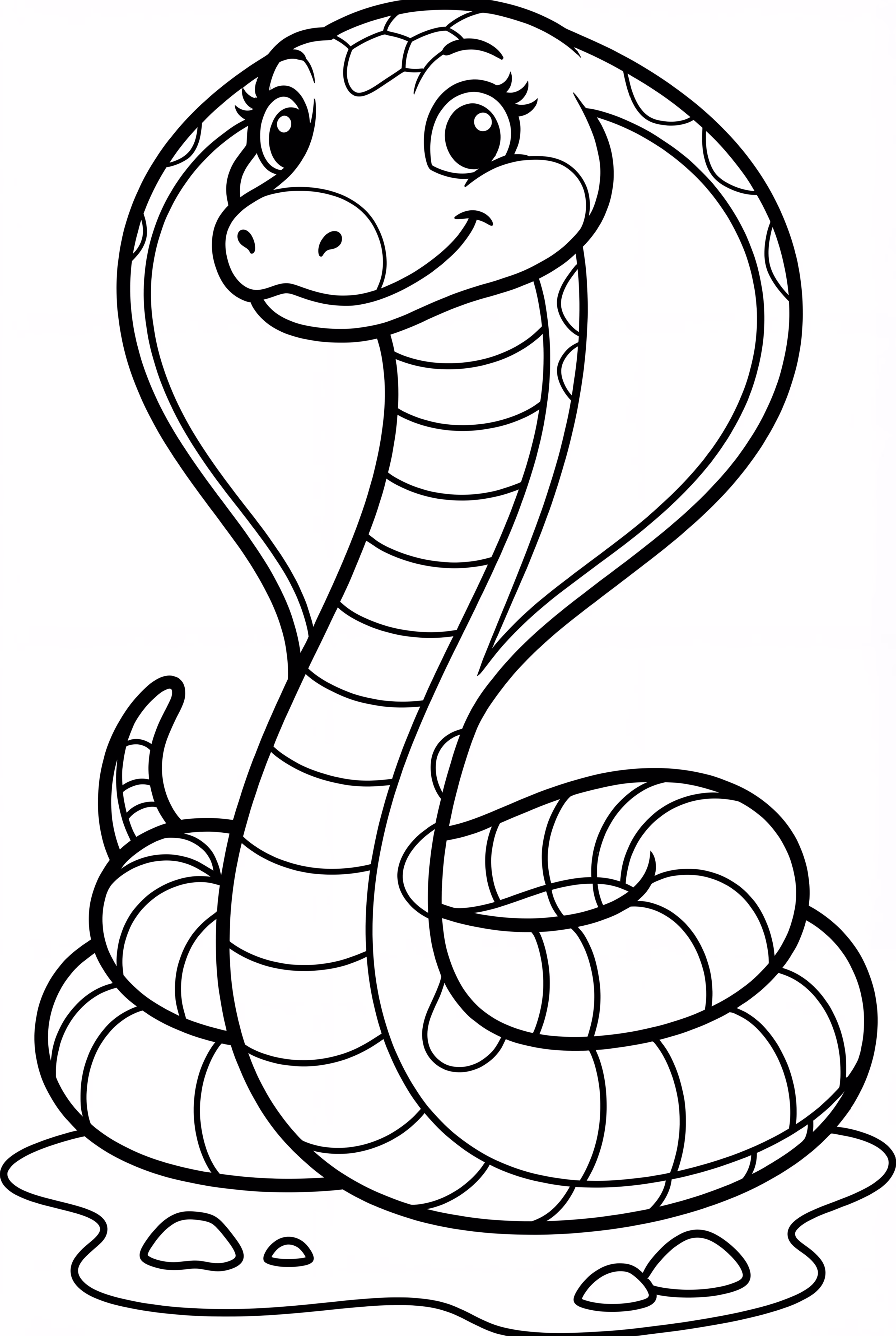 Cute Cartoon Cobra