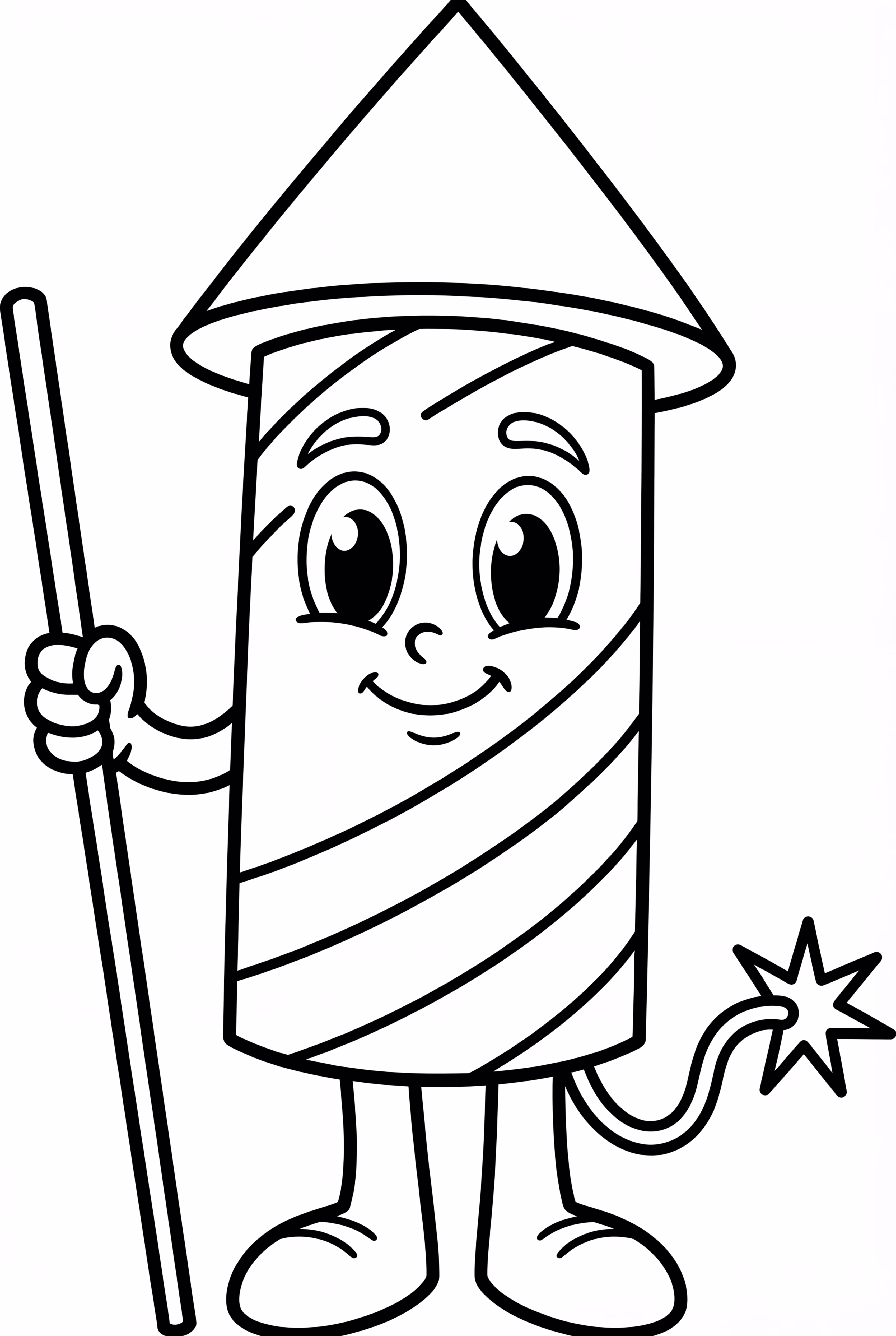 Cute Cartoon Firework Character