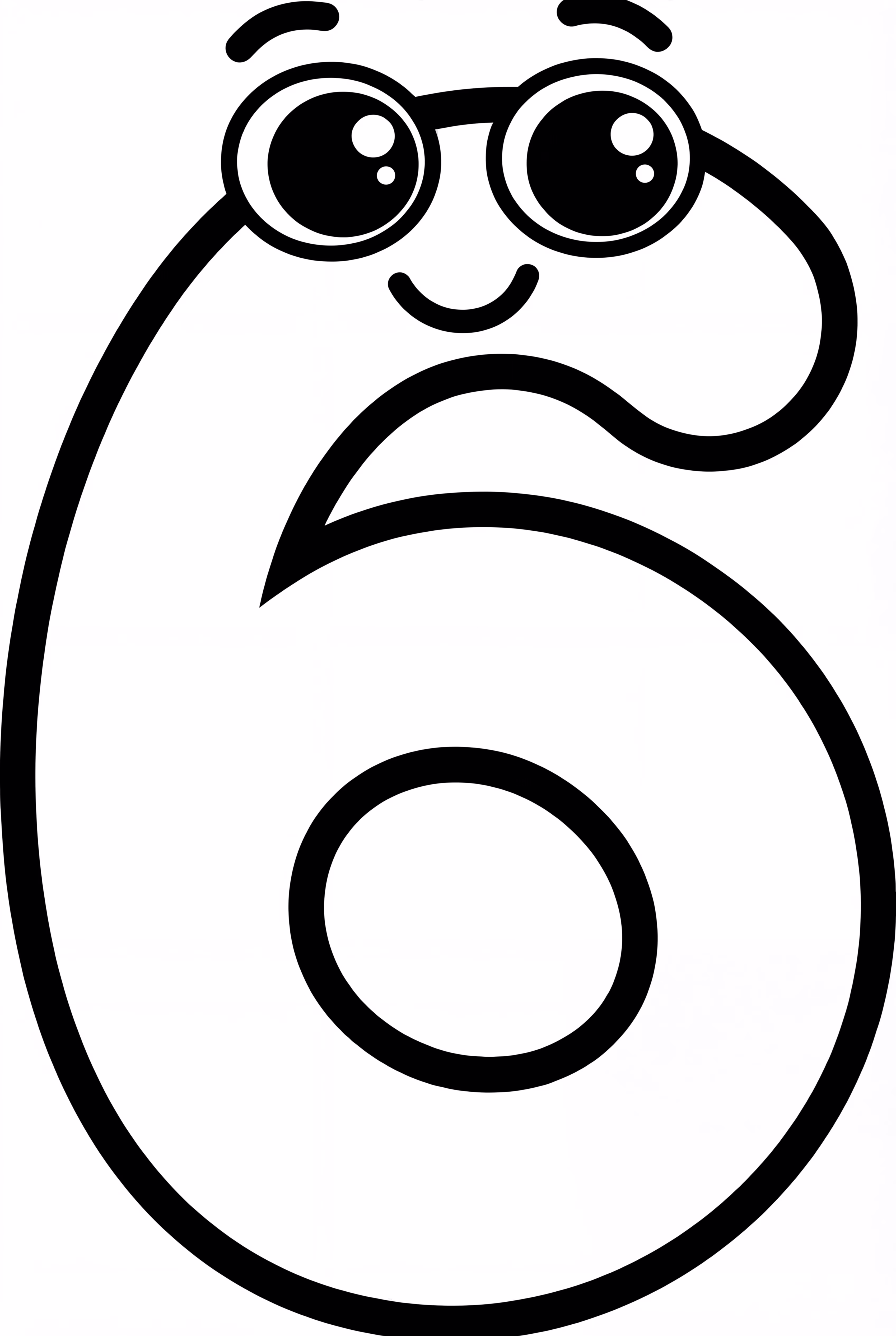 Cute Cartoon Number Six