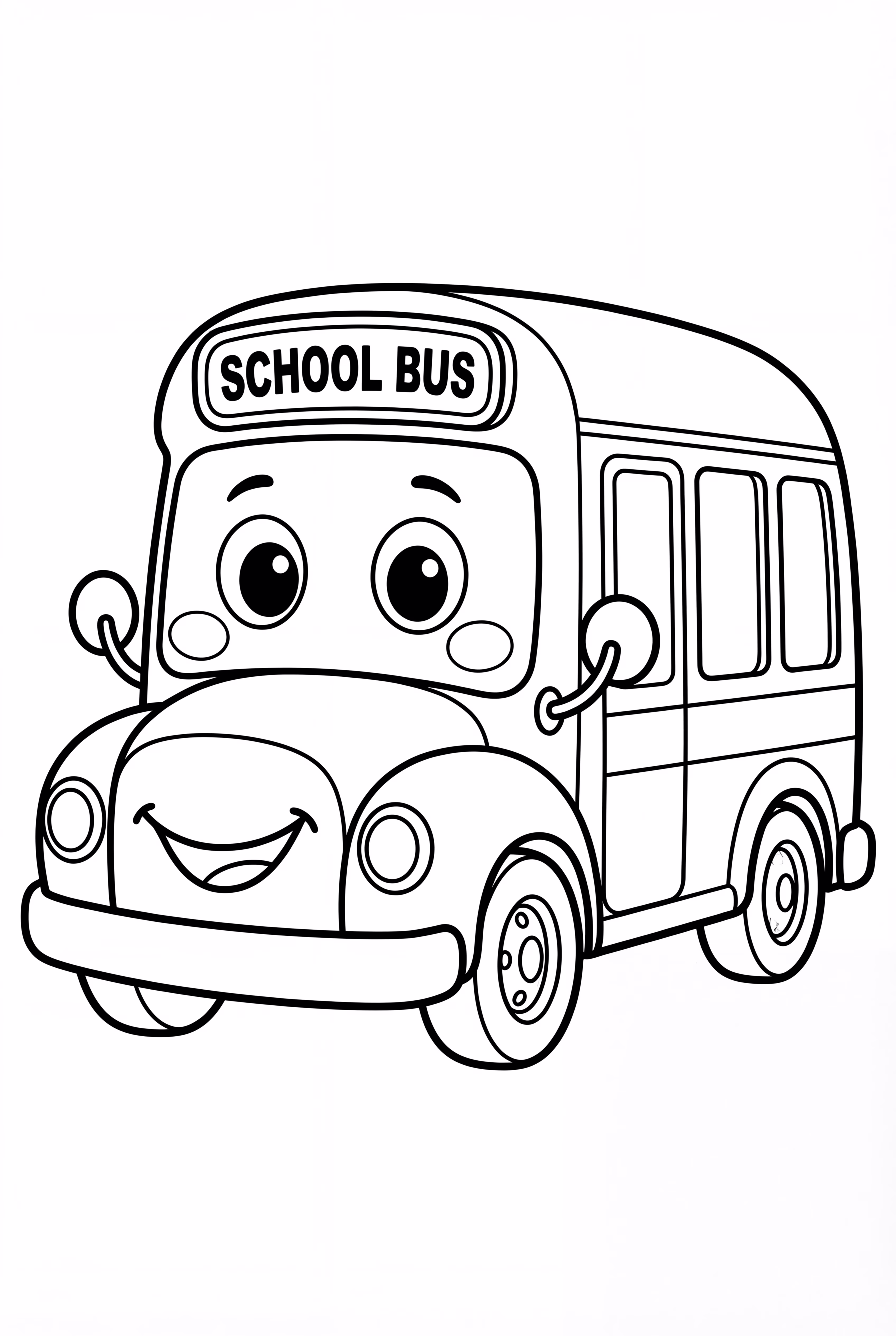 Cute Cartoon School Bus