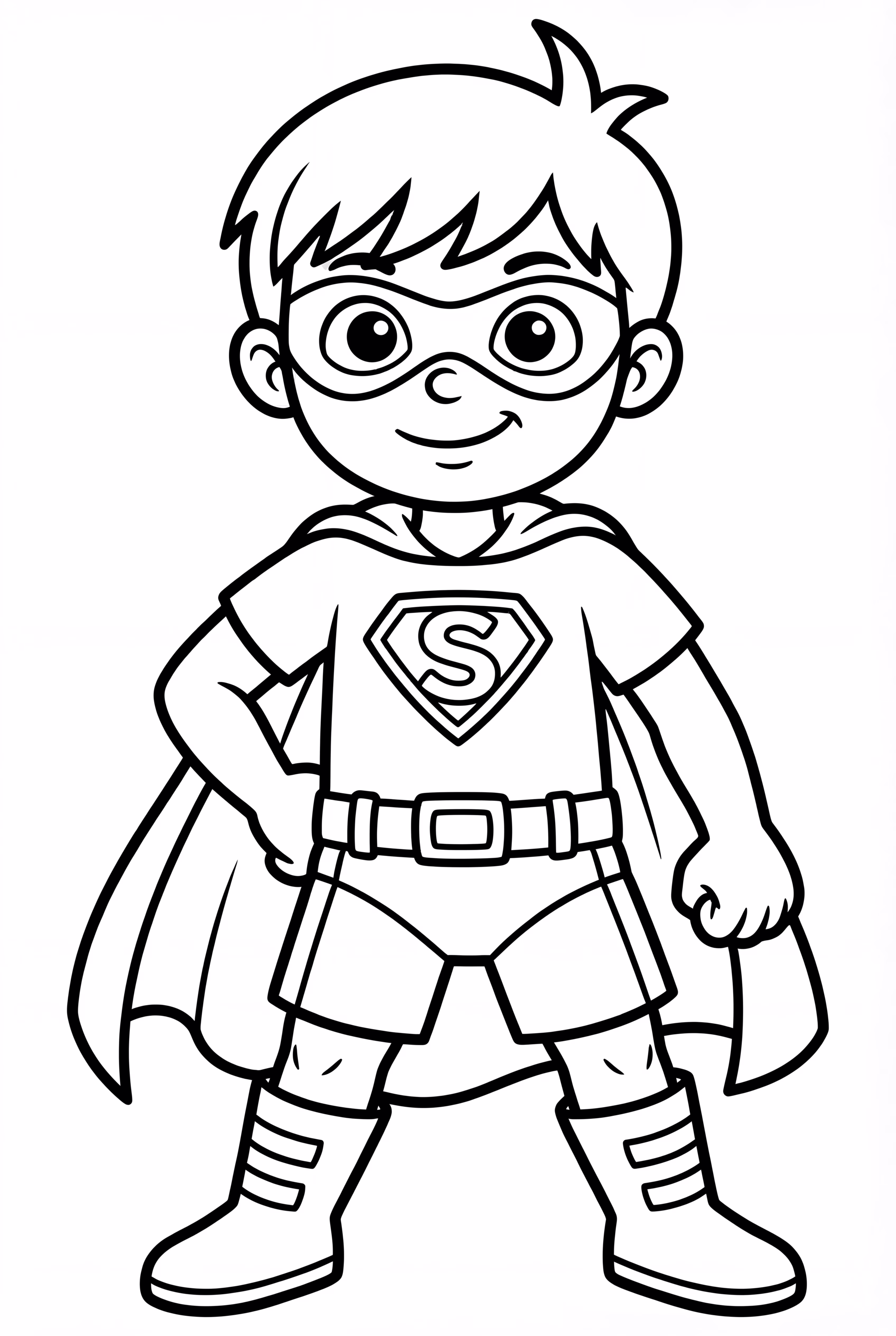Cute Cartoon Superhero