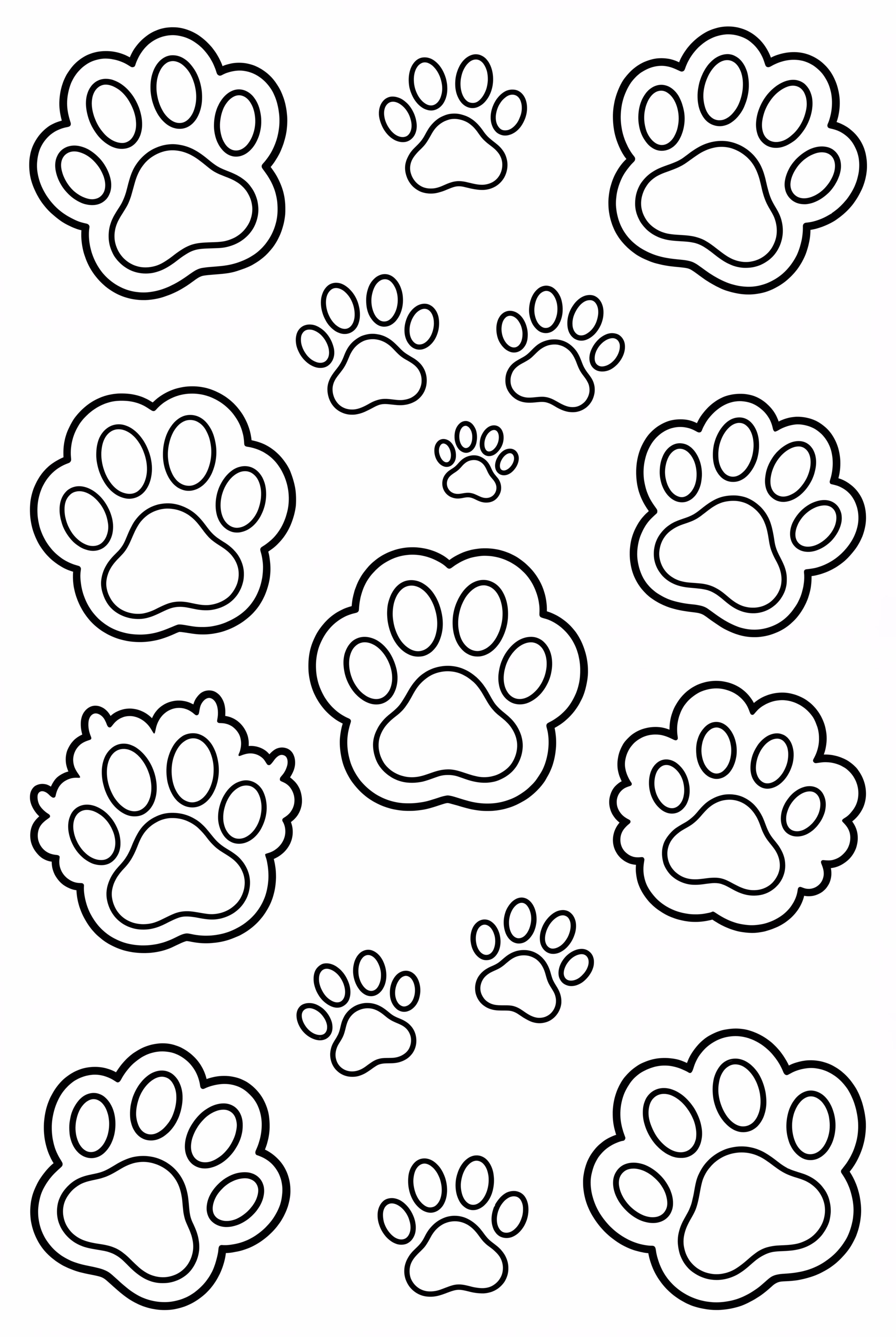 Cute Cat Paw Prints