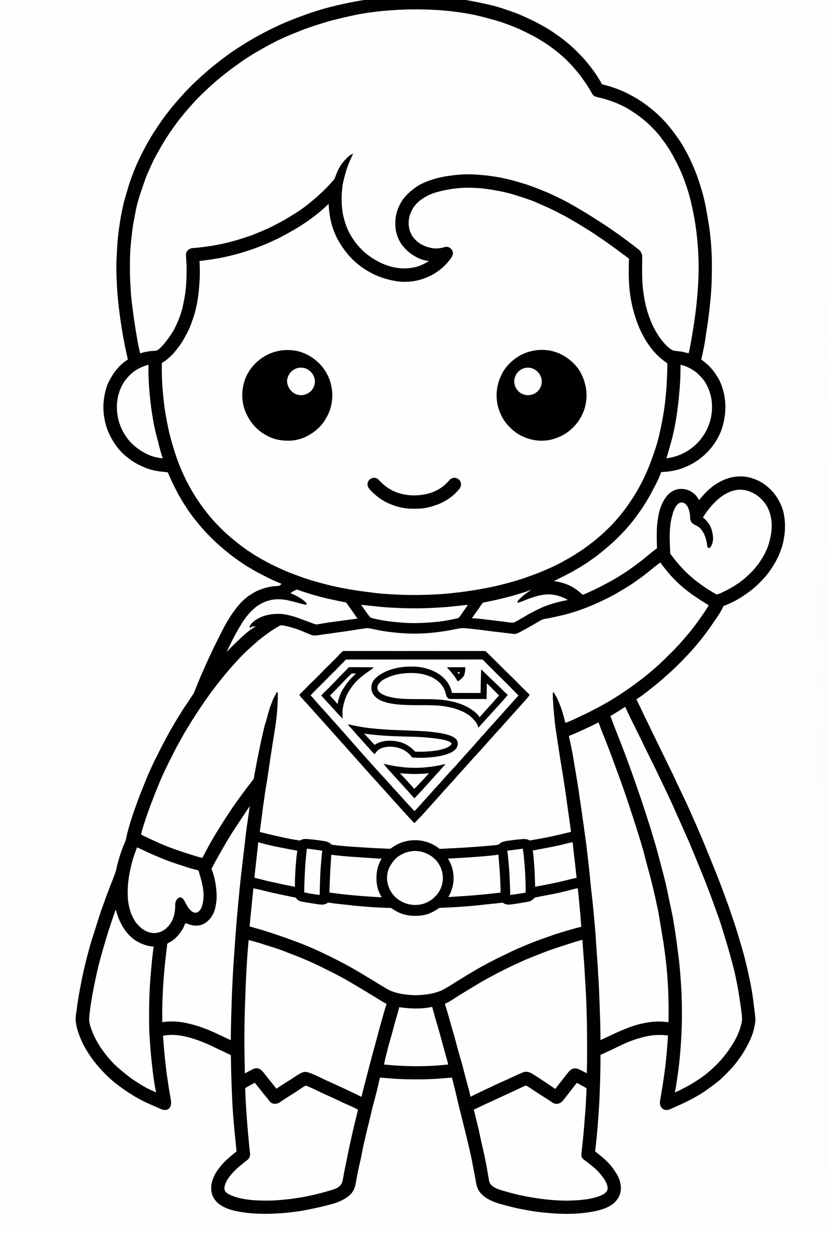 可愛Q版超人揮手