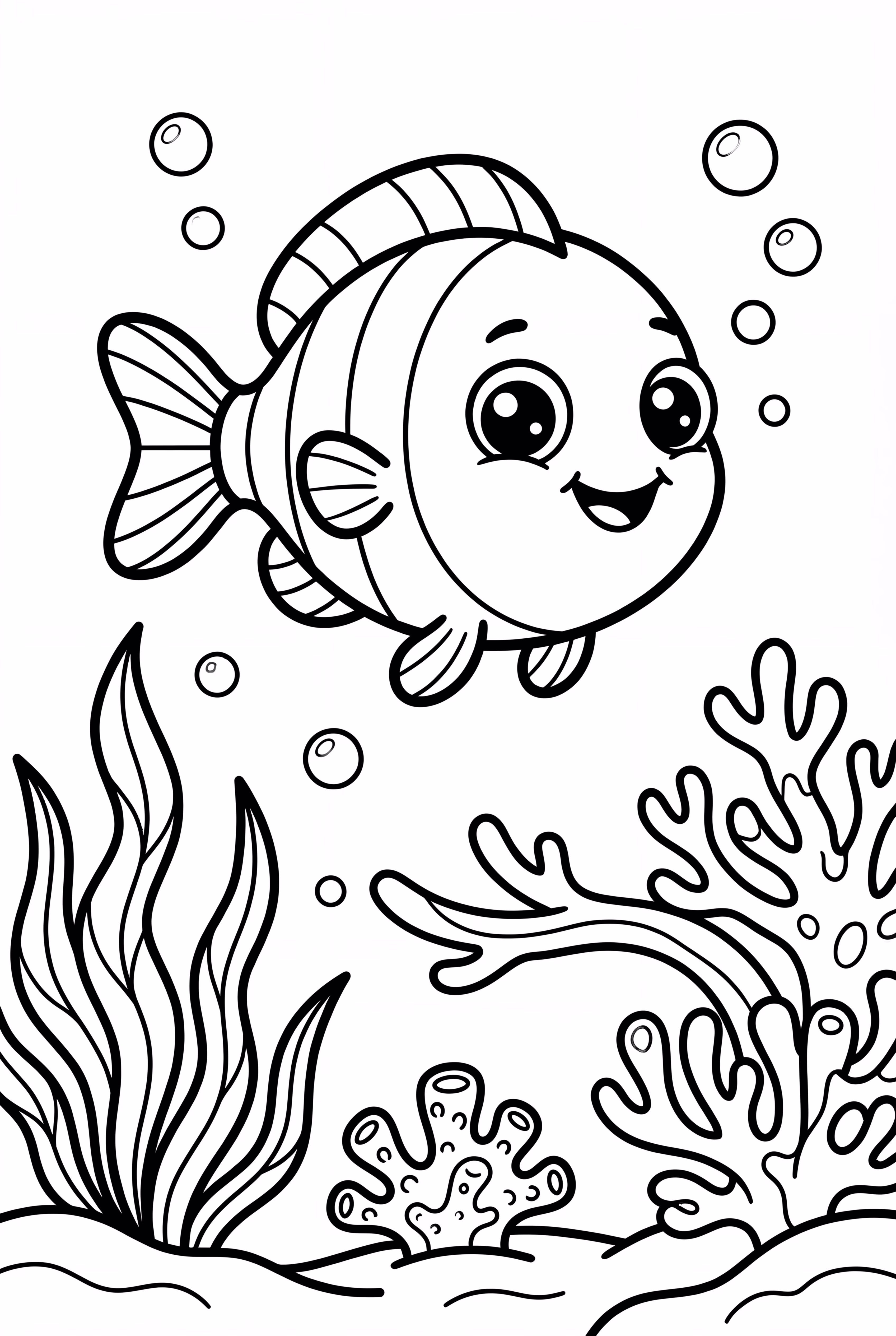 귀여운 물고기와 다채로운 산호초