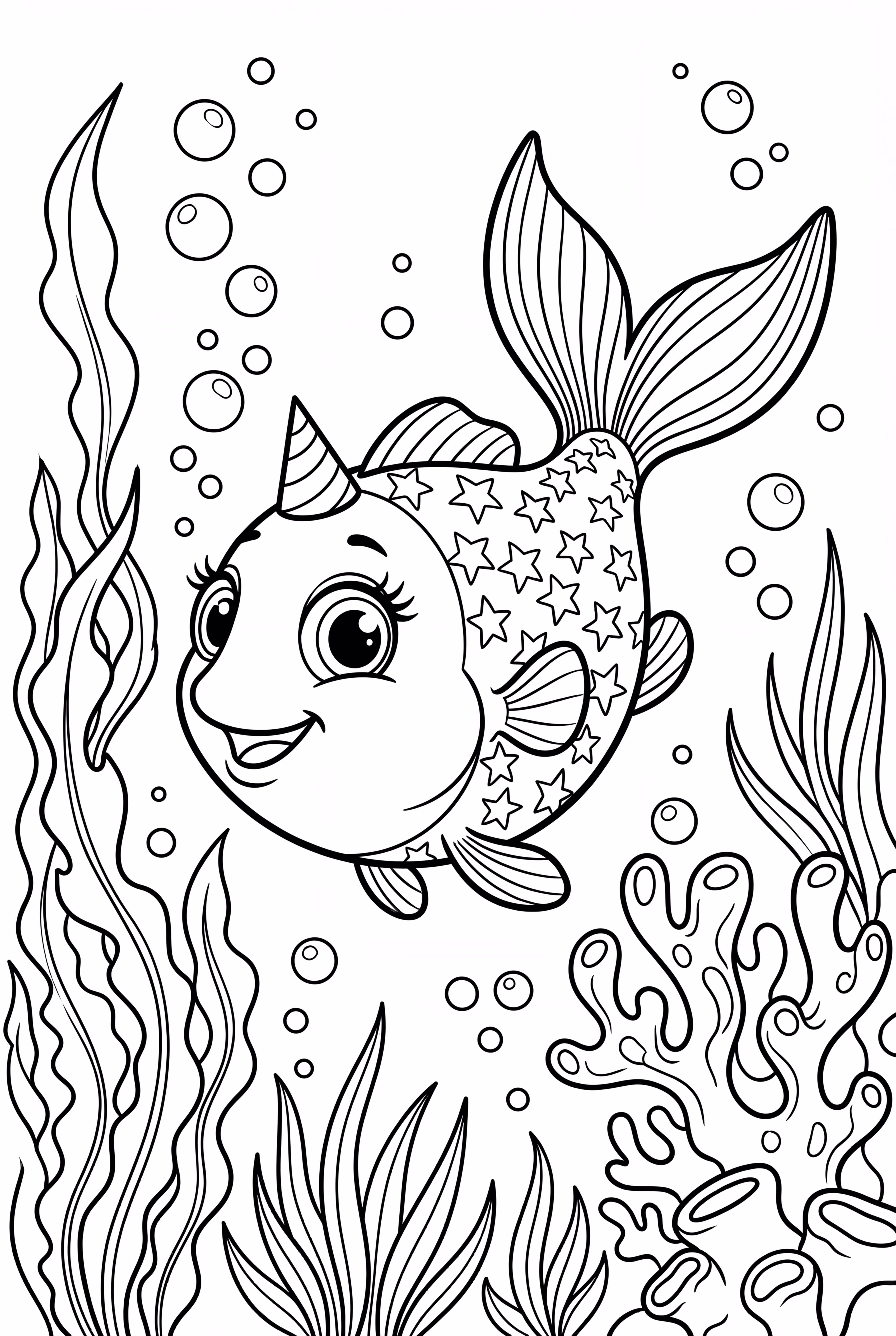 Cute Fish with Sparkling Scales