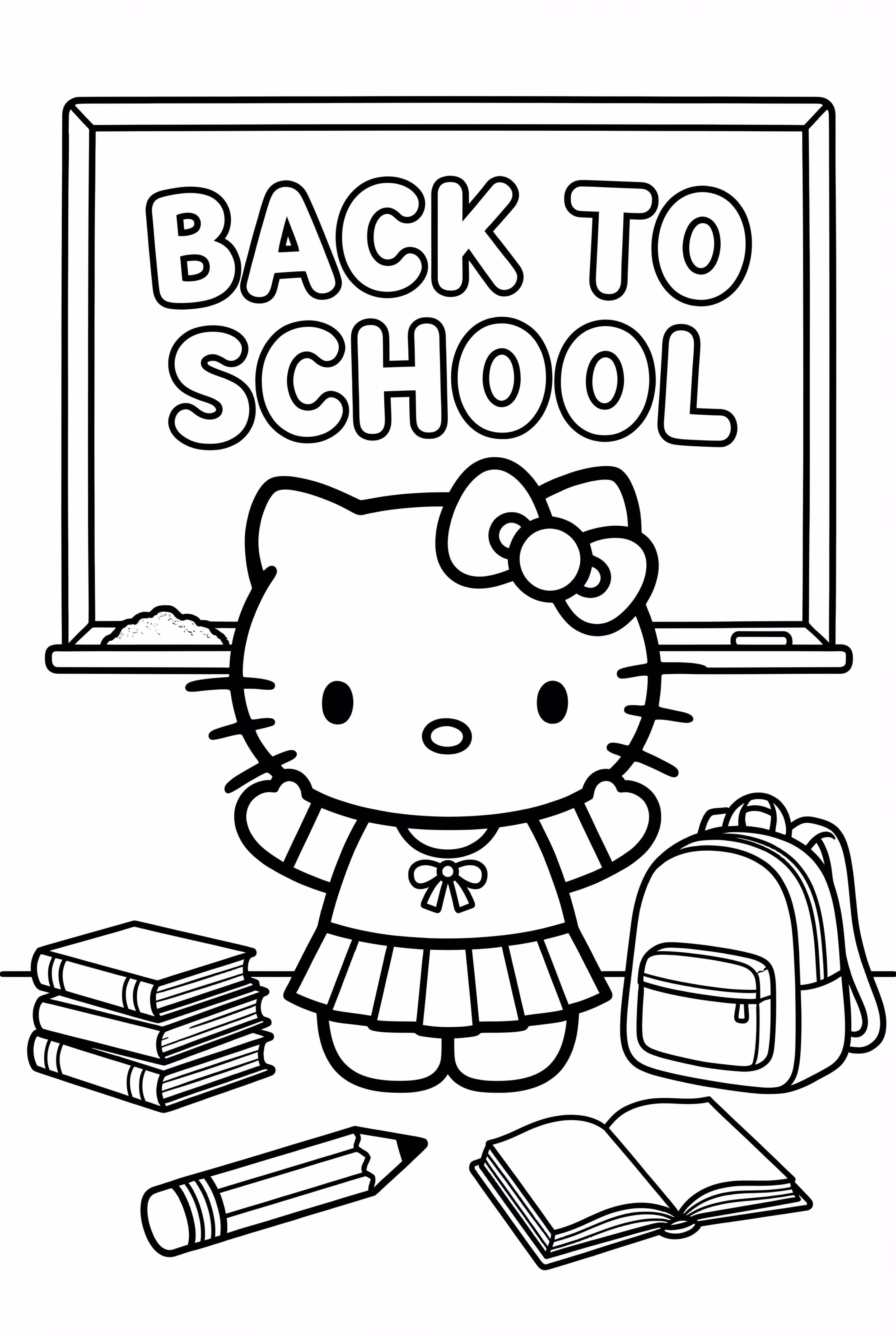 Cute Hello Kitty's Back To School Day