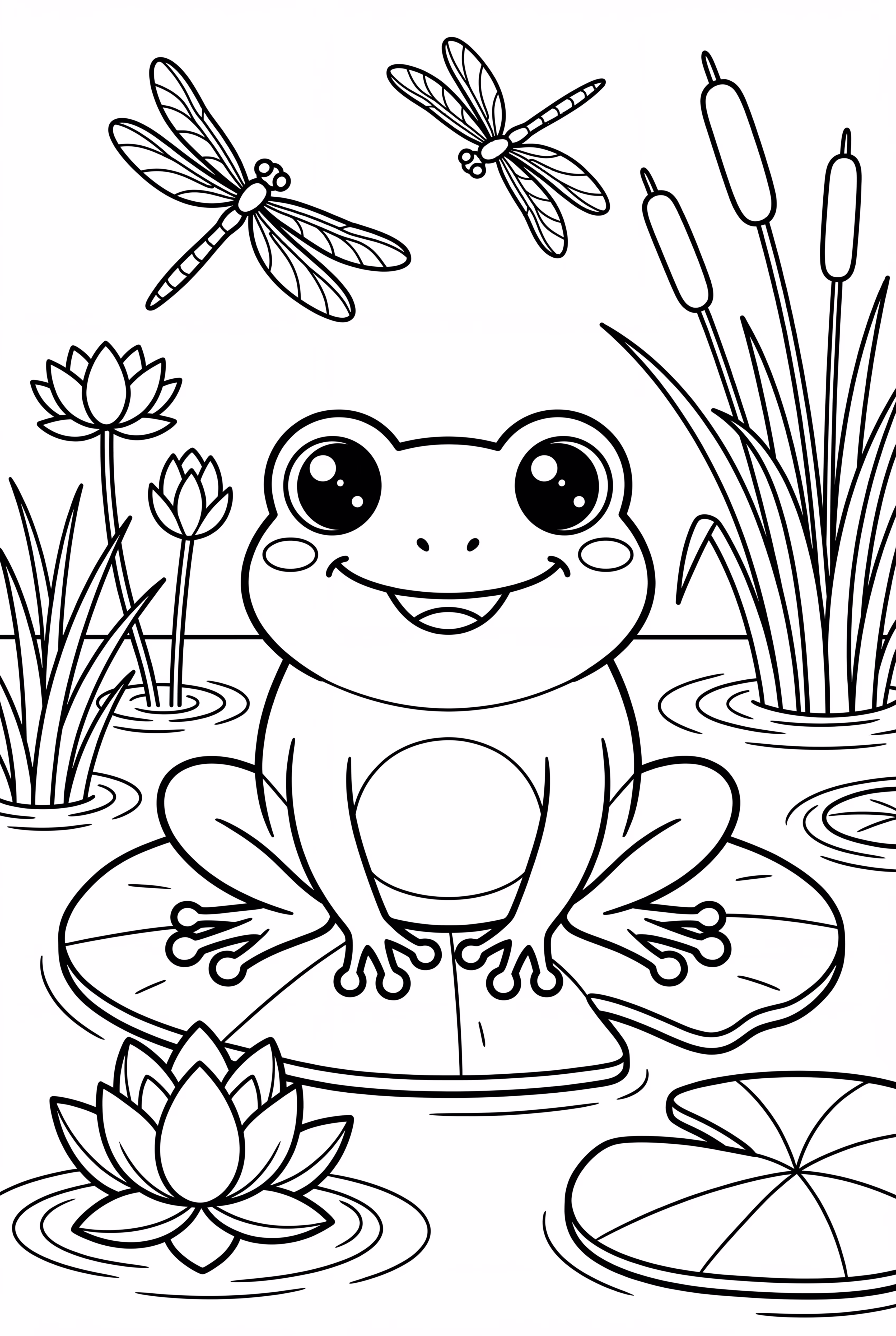 Cute Kawaii Frog with Big Eyes-2