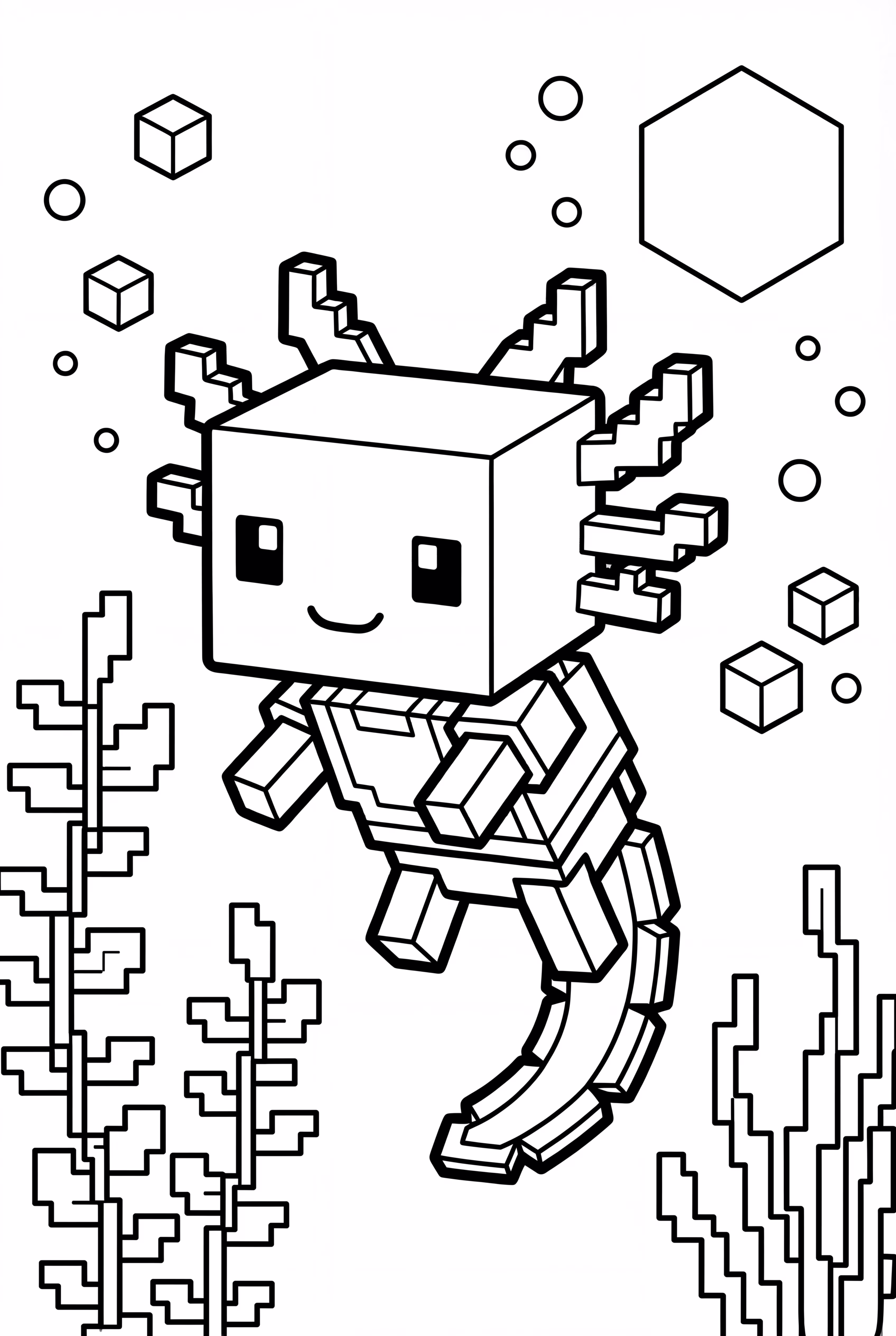 Lindo Axolote de Minecraft