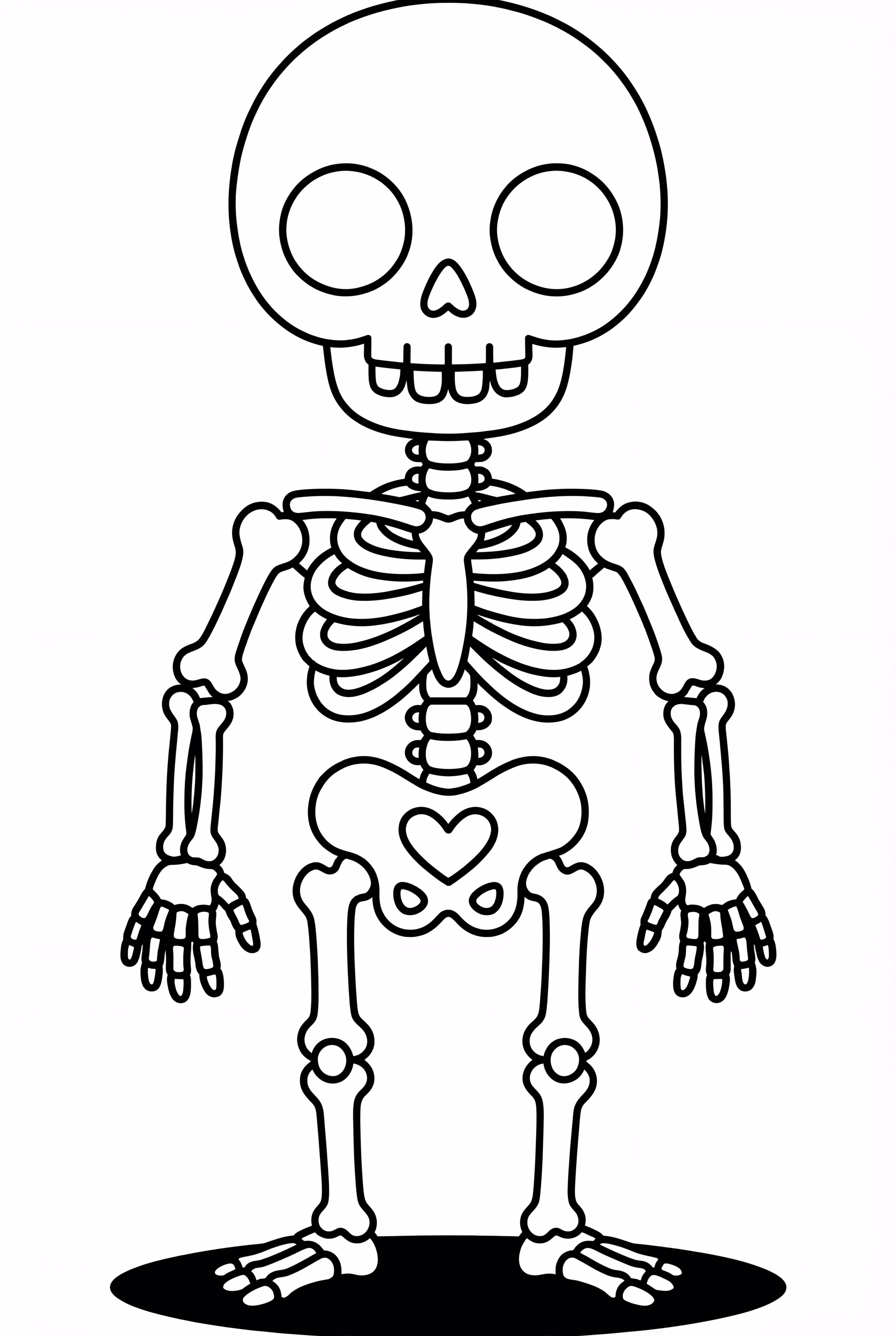 Cute Minecraft-style skeleton