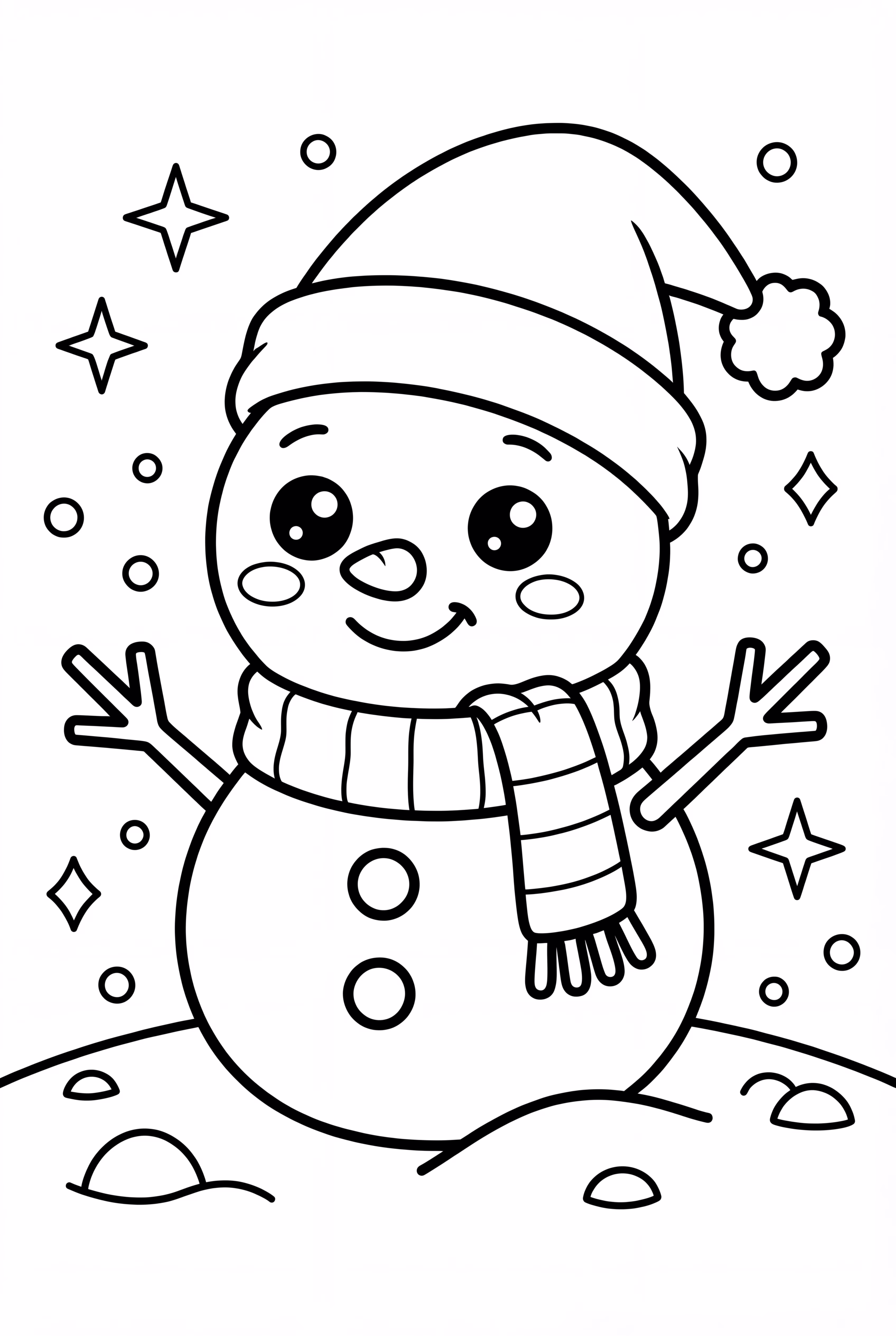 Niedlicher Mini-Schneemann