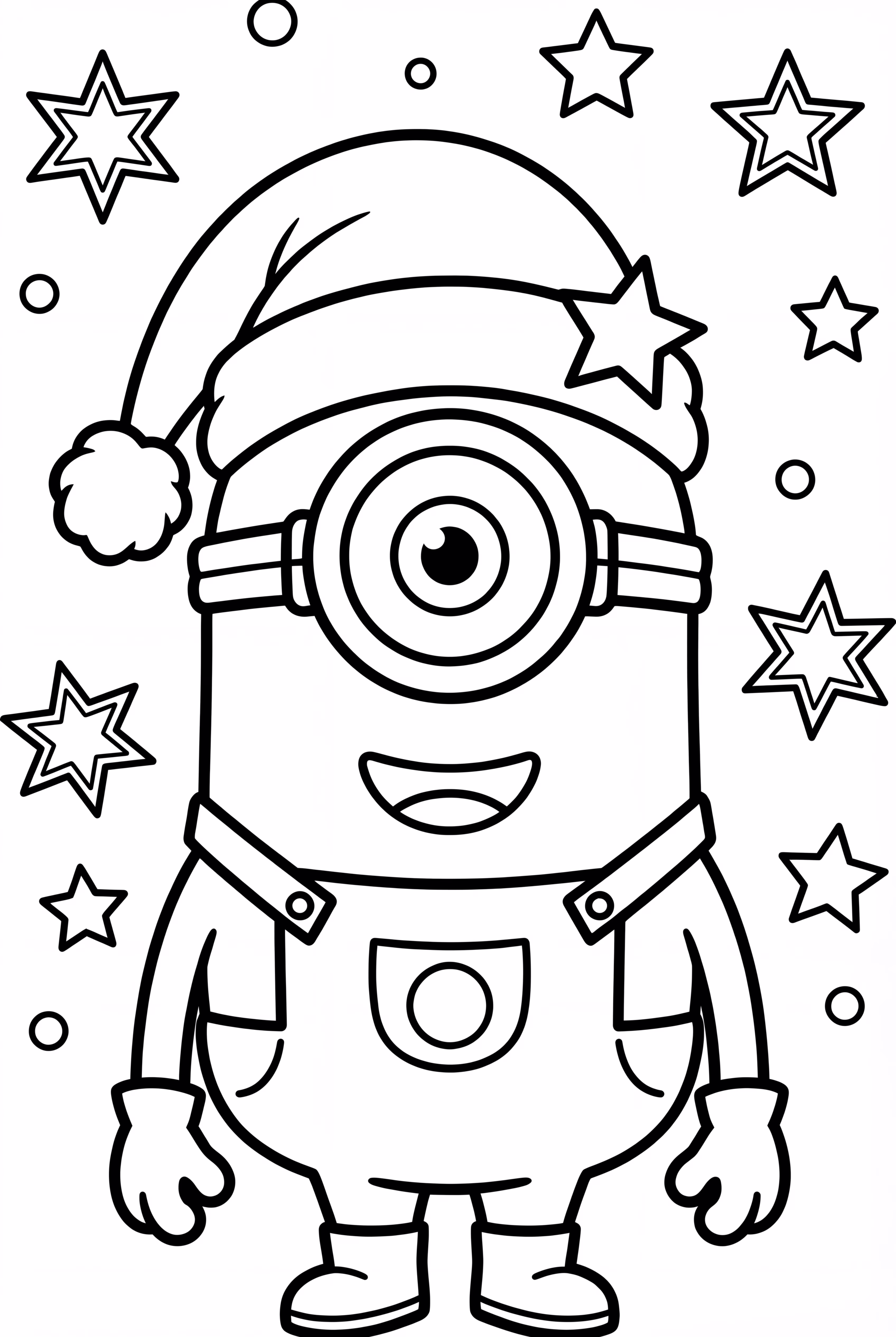 cute minion wearing a santa hat
