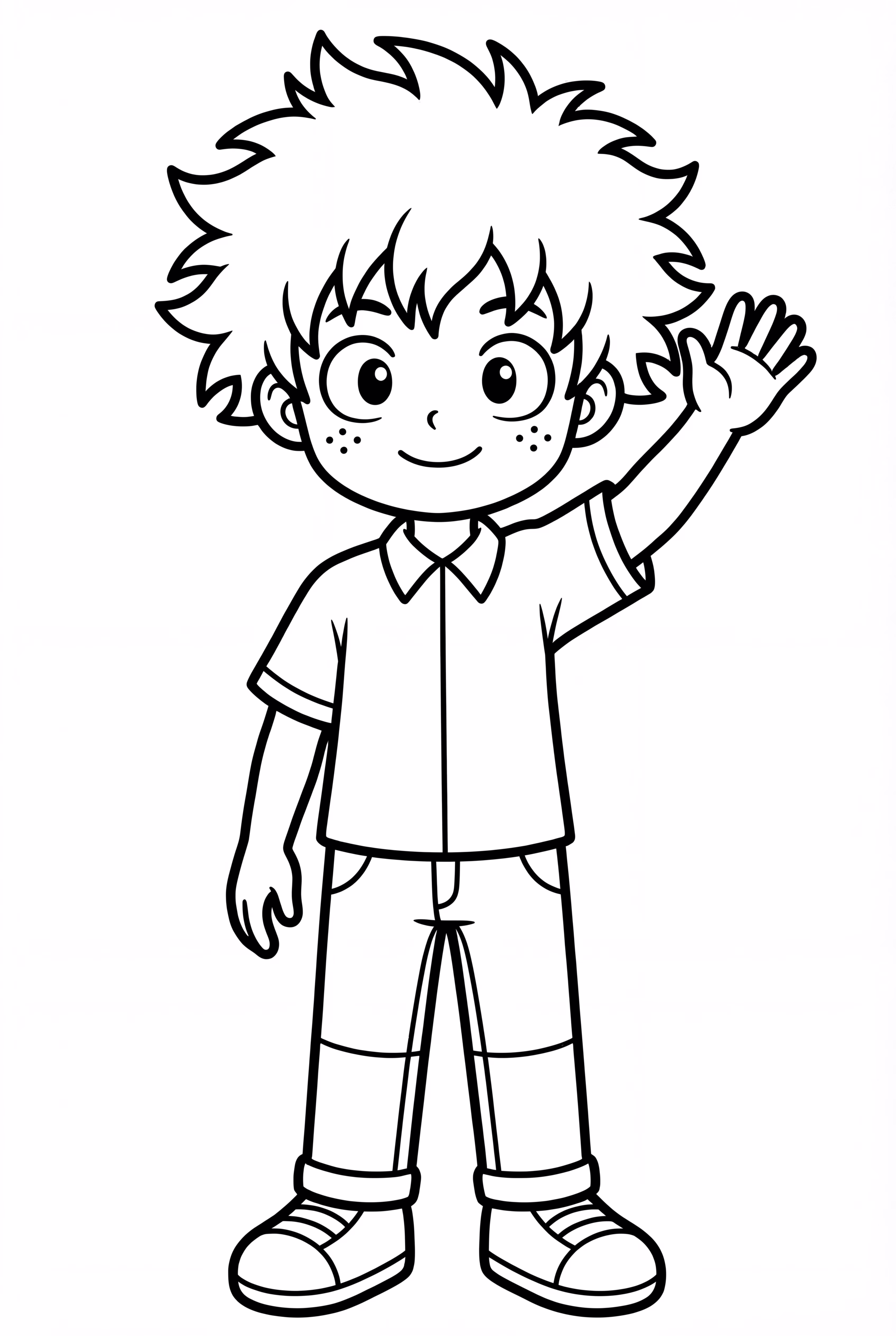 Niedlicher My Hero Academia Deku Winkt