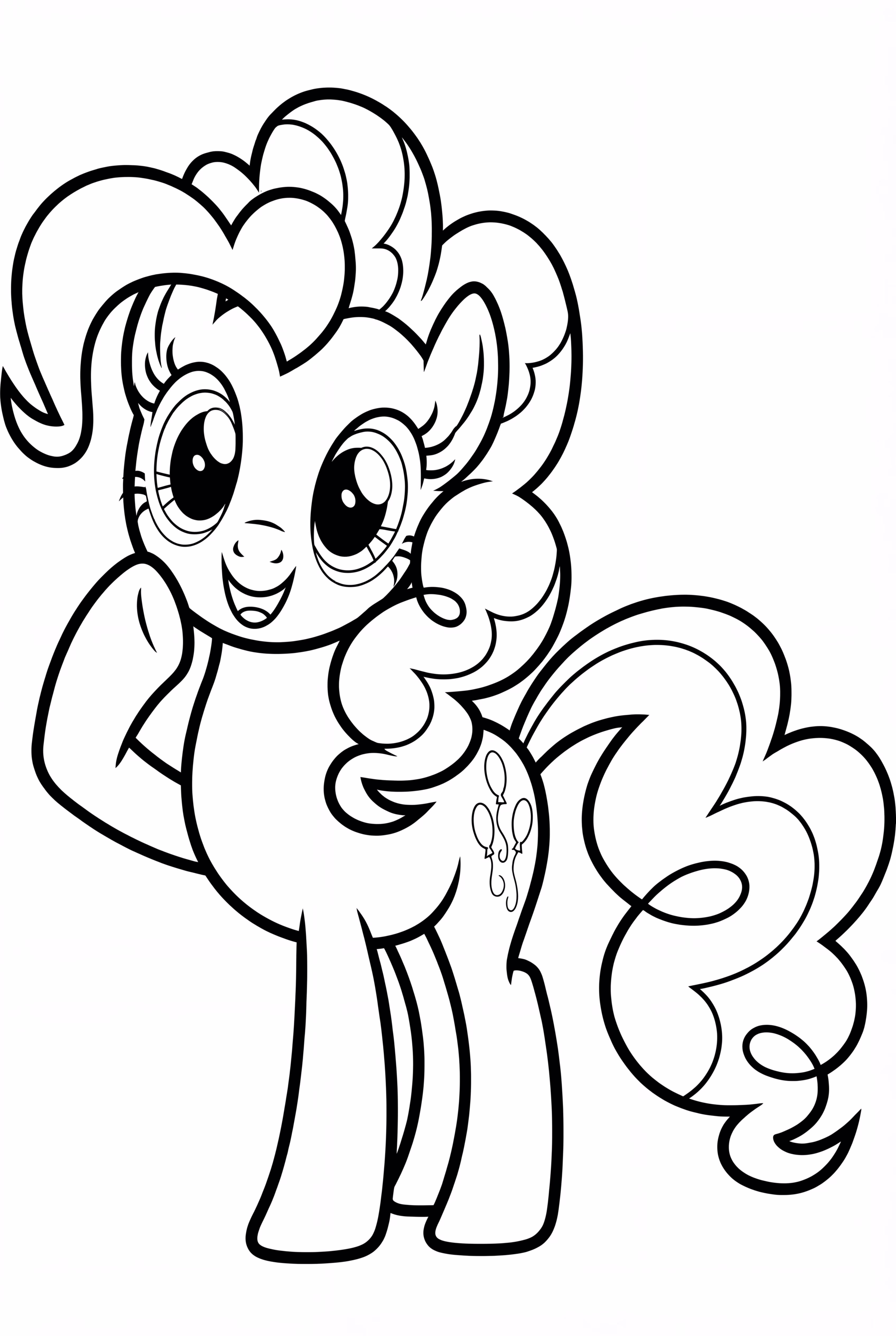 Jolie Pinkie Pie avec une tête