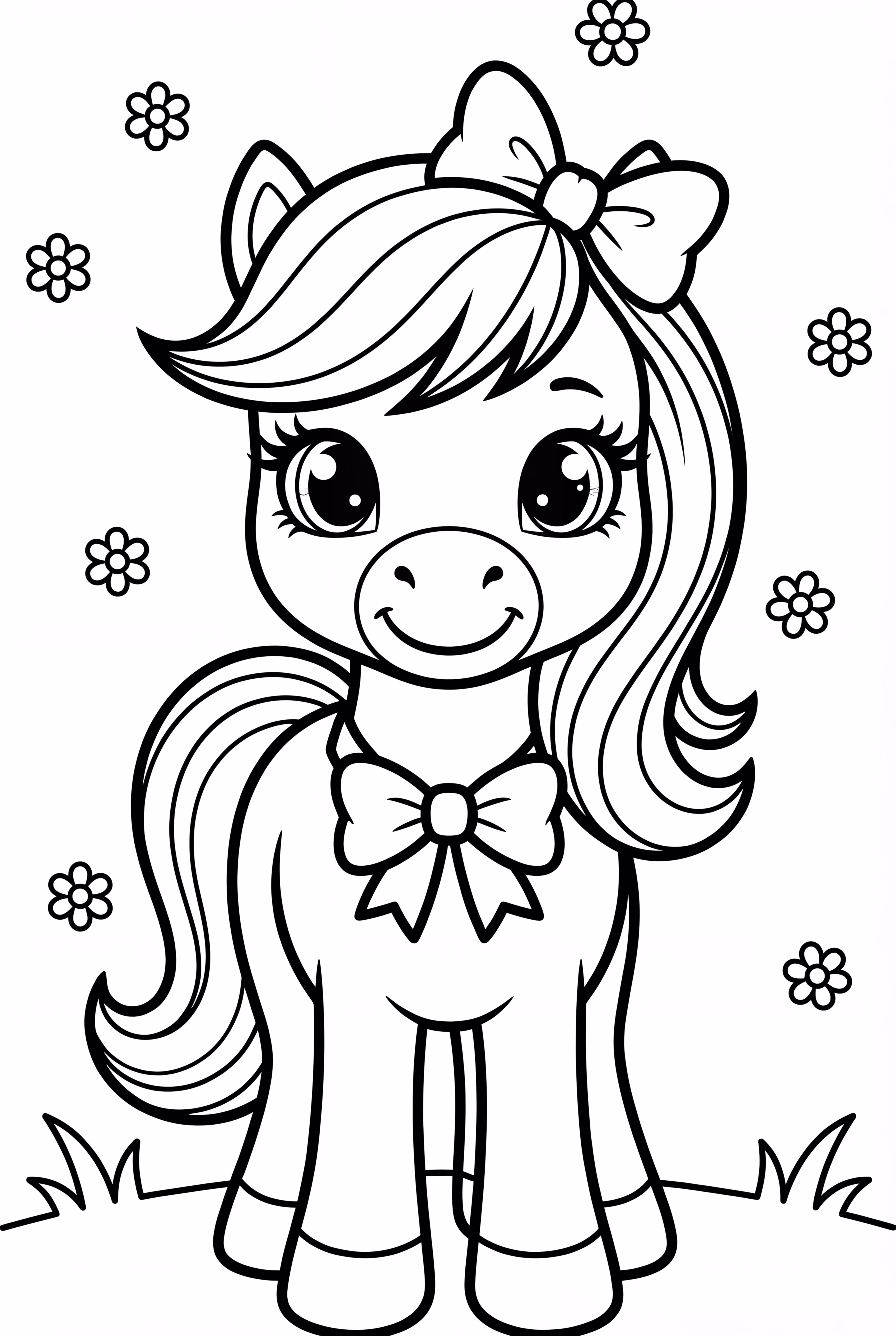 Cute Pony with a Bow