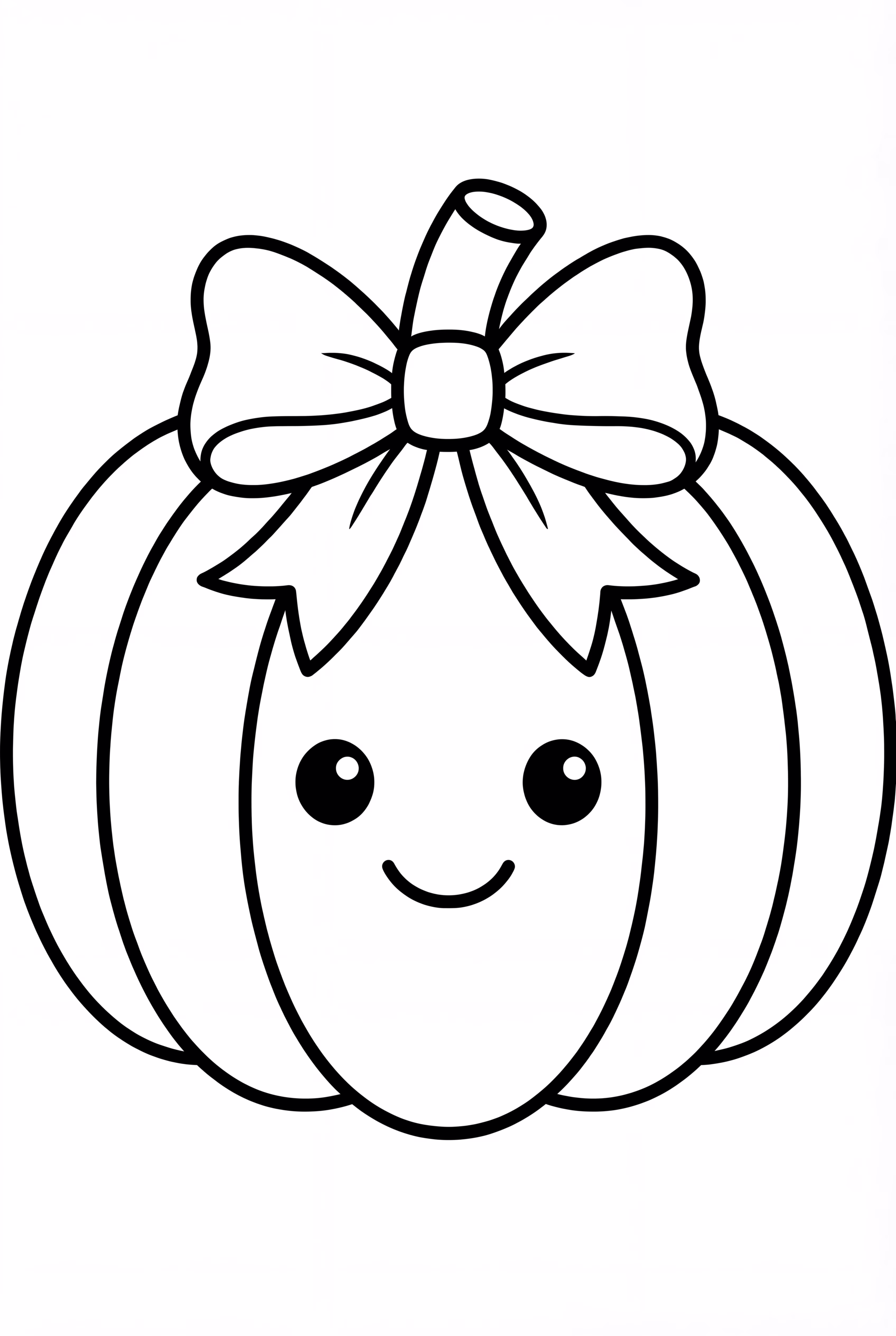 Linda Calabaza con un Lazo