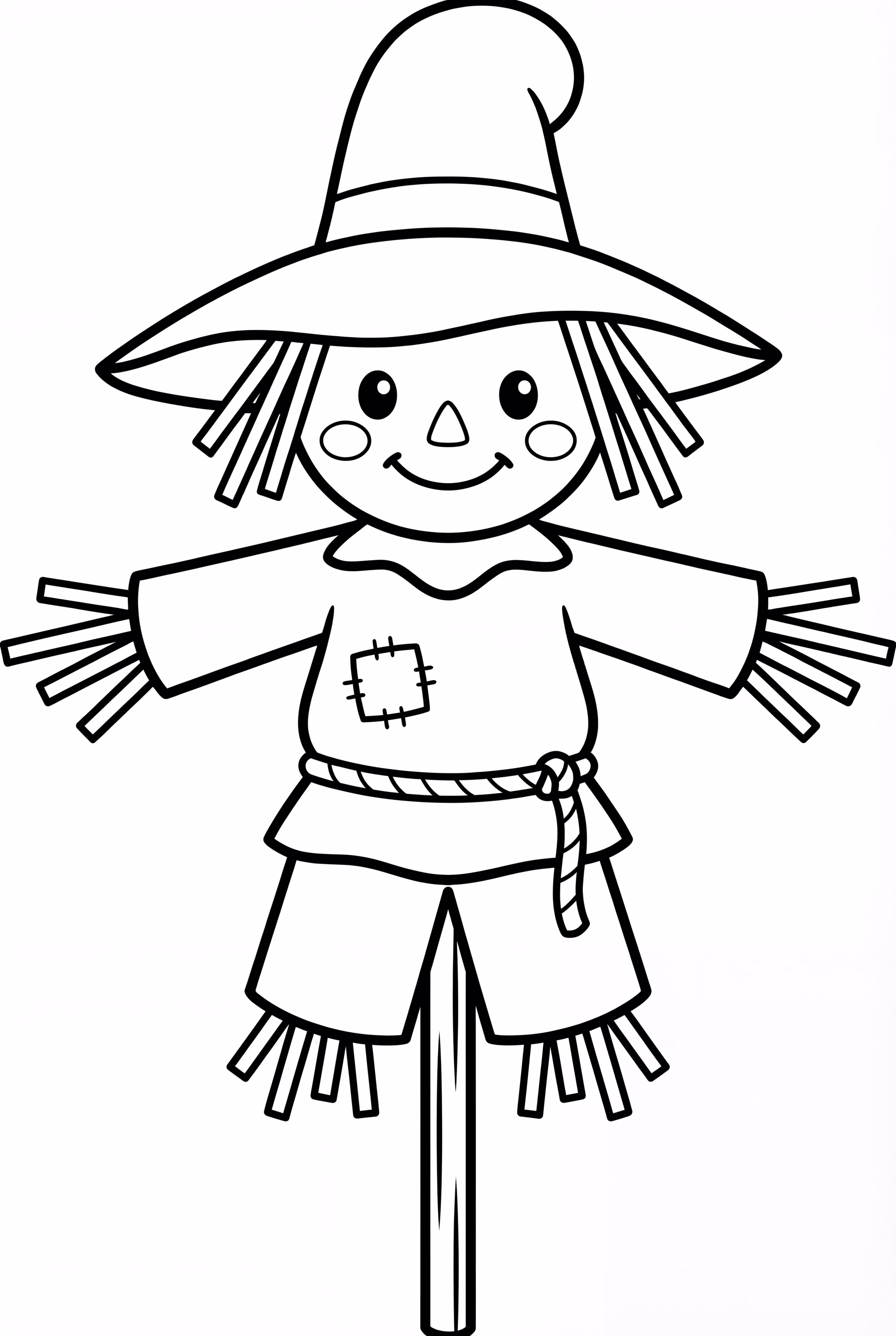 Cute Scarecrow With A Big Hat