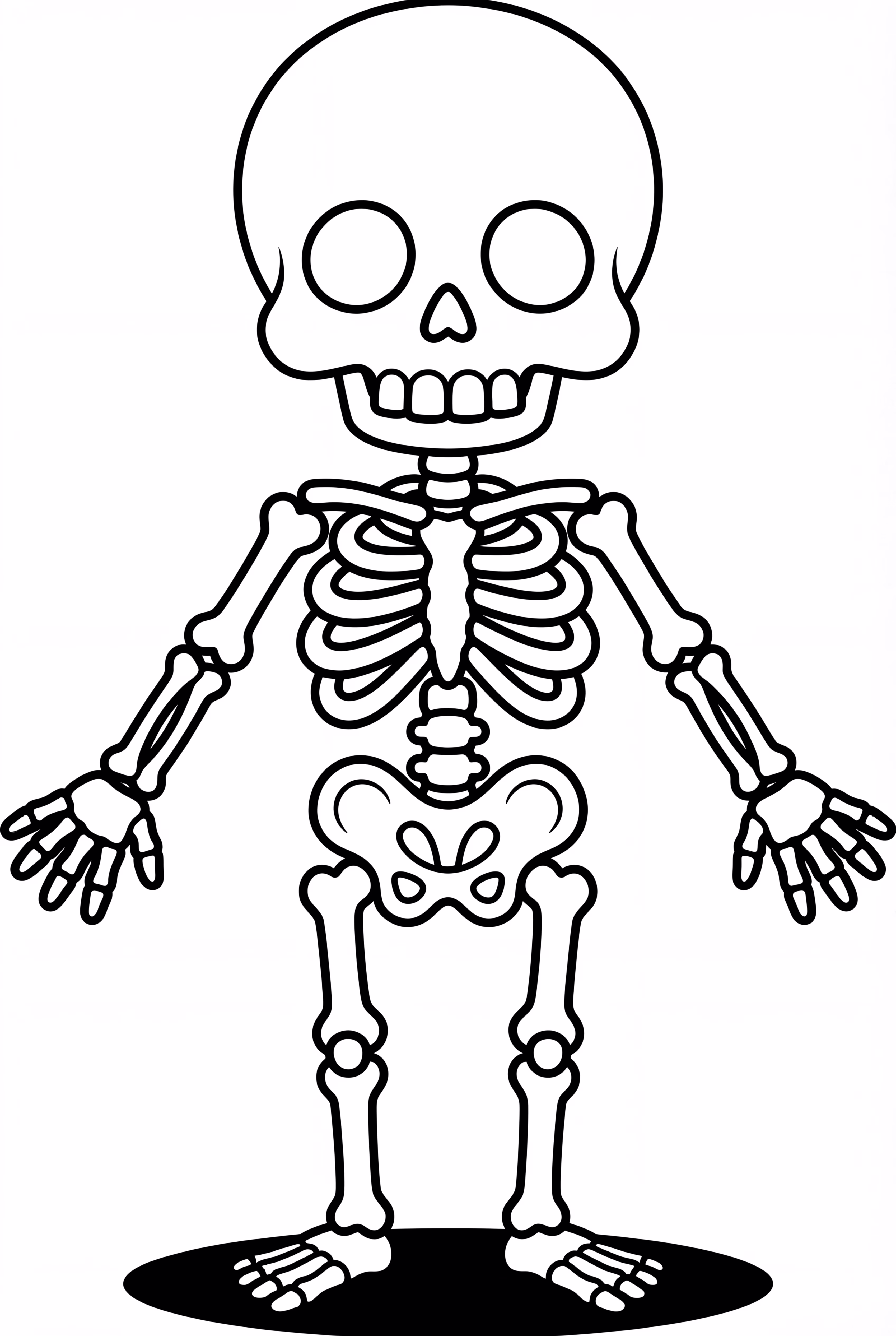 Cute skeleton at a Halloween party