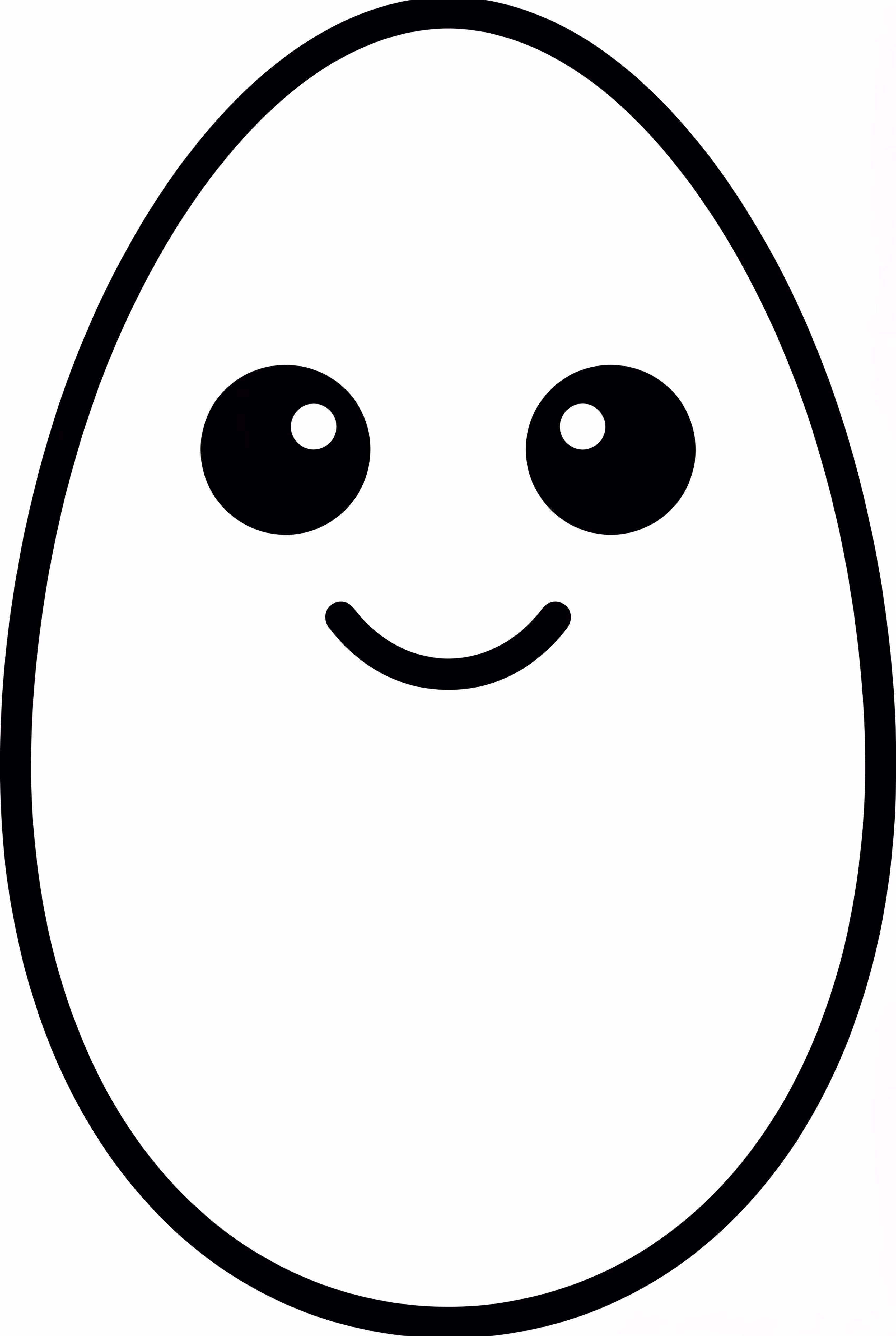 可爱微笑的鸡蛋