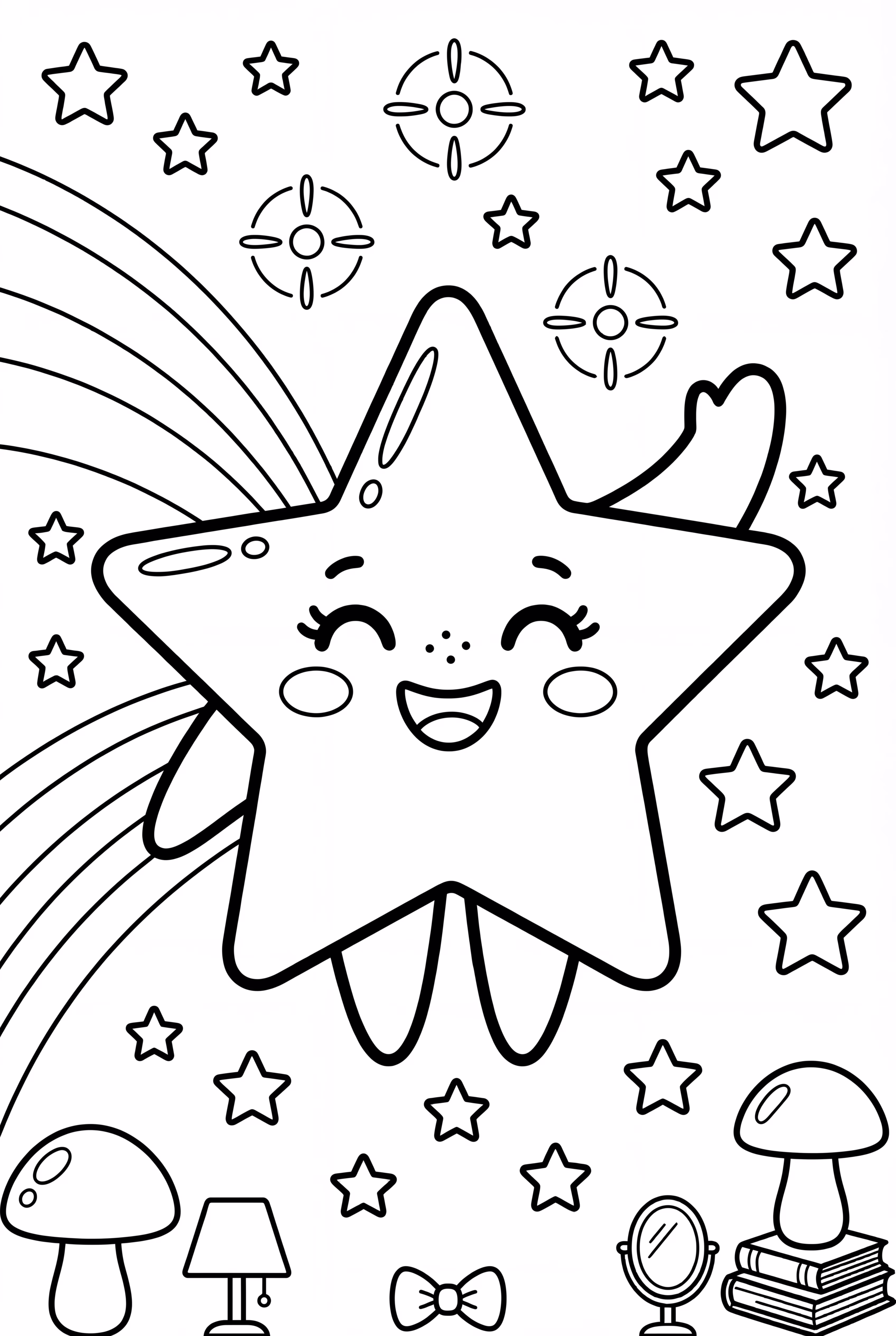 Cute Star with Glittering Sparkles