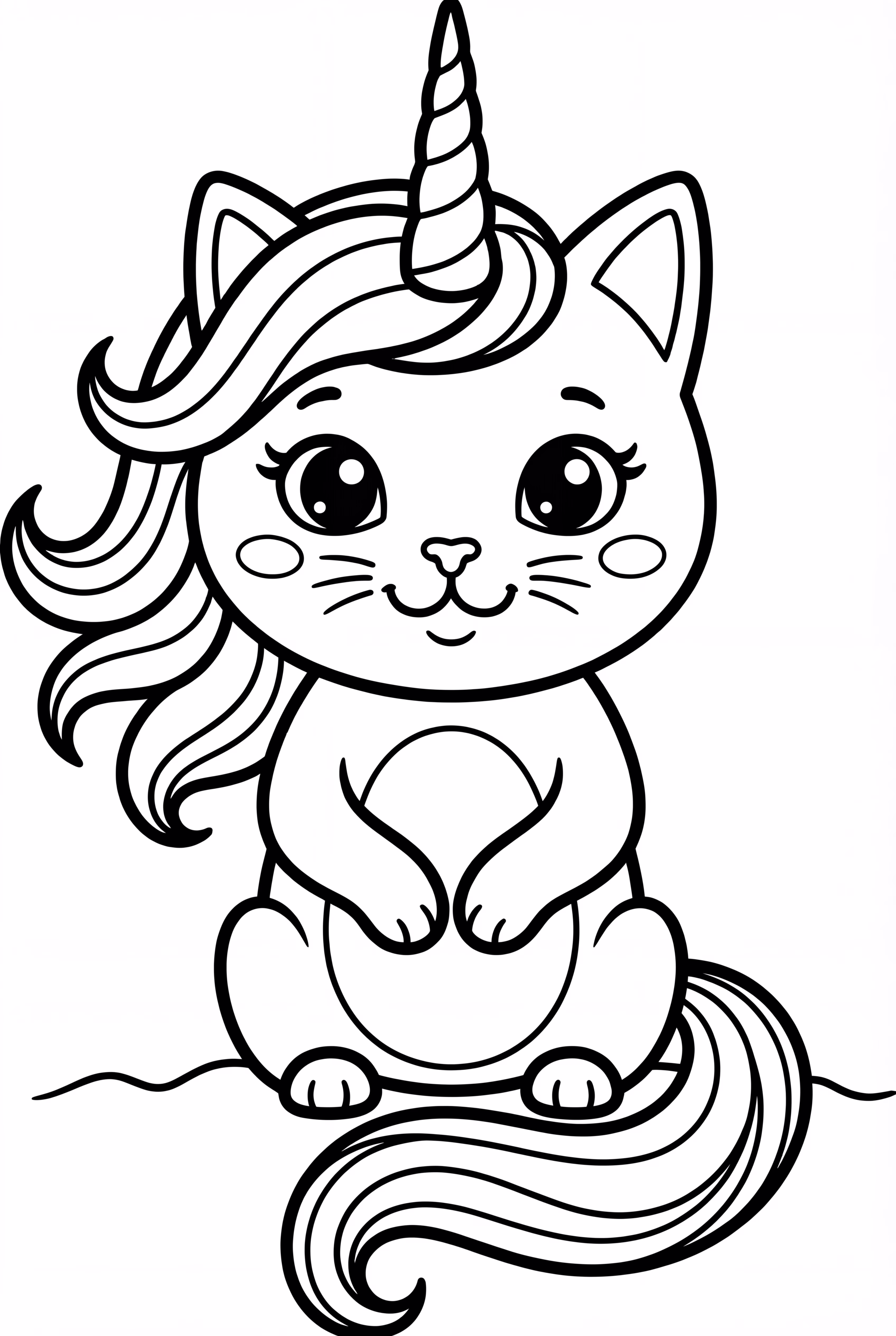 可爱的独角兽猫