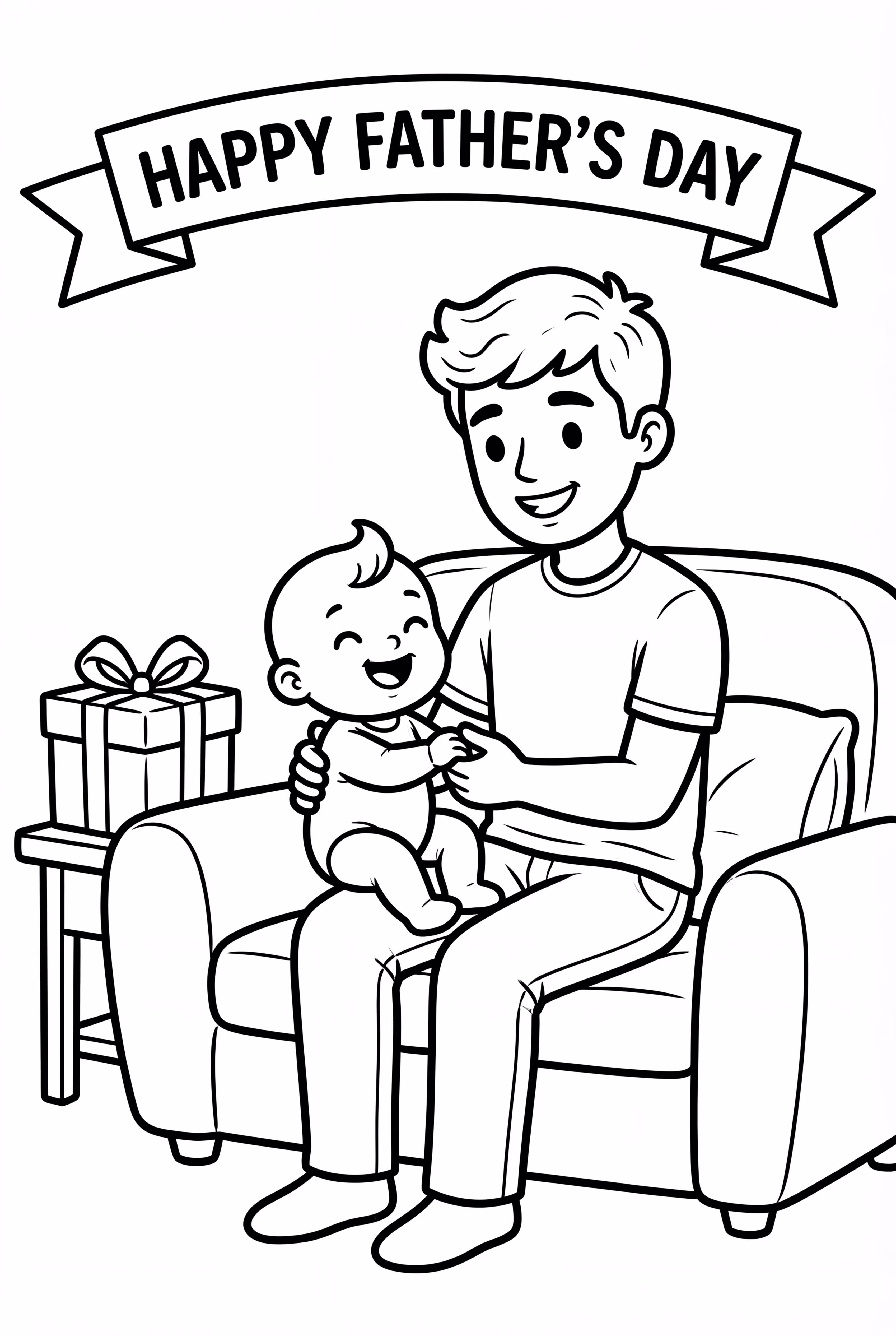 Dad And Baby On Fathers Day