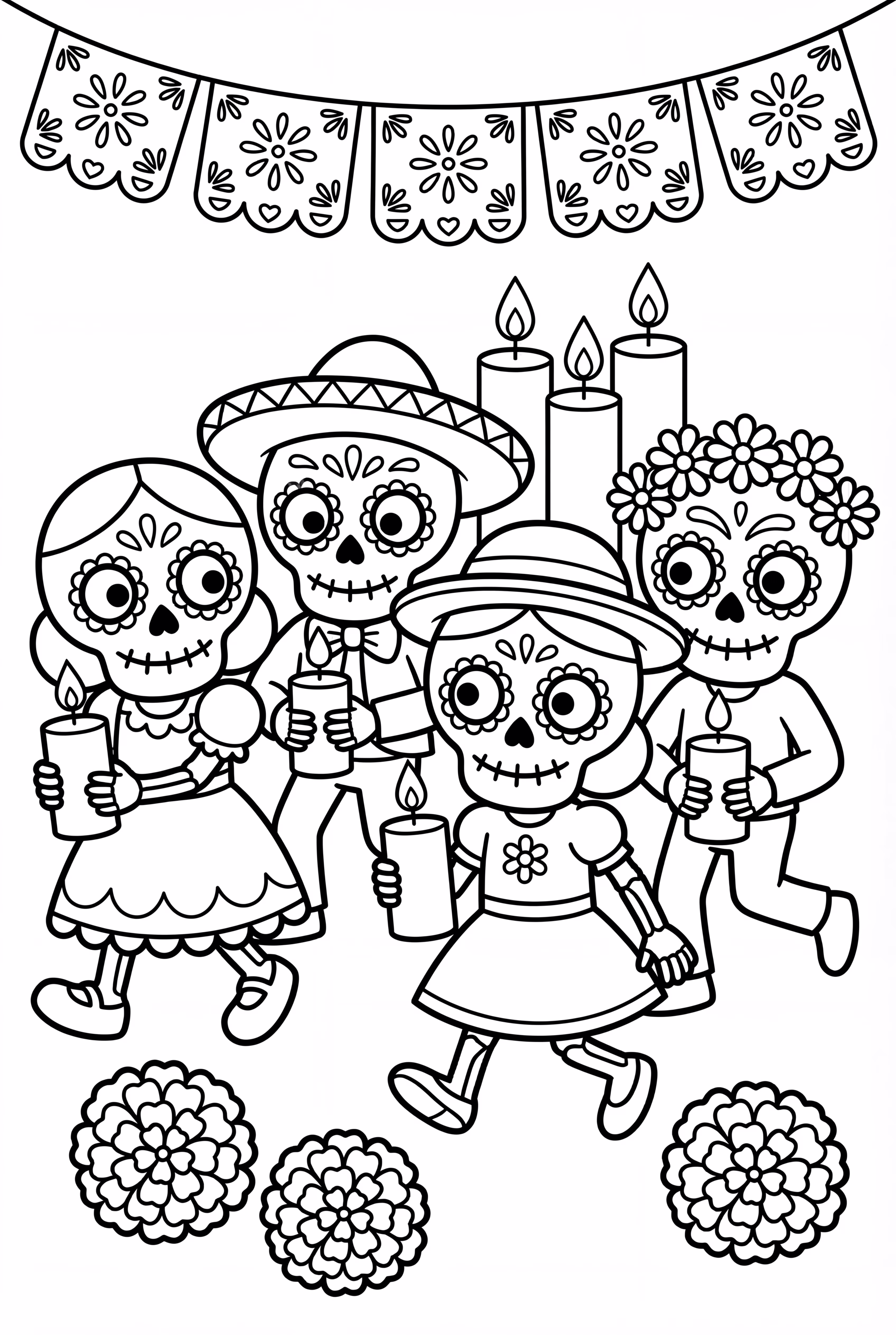 Day of the Dead Procession with Candles