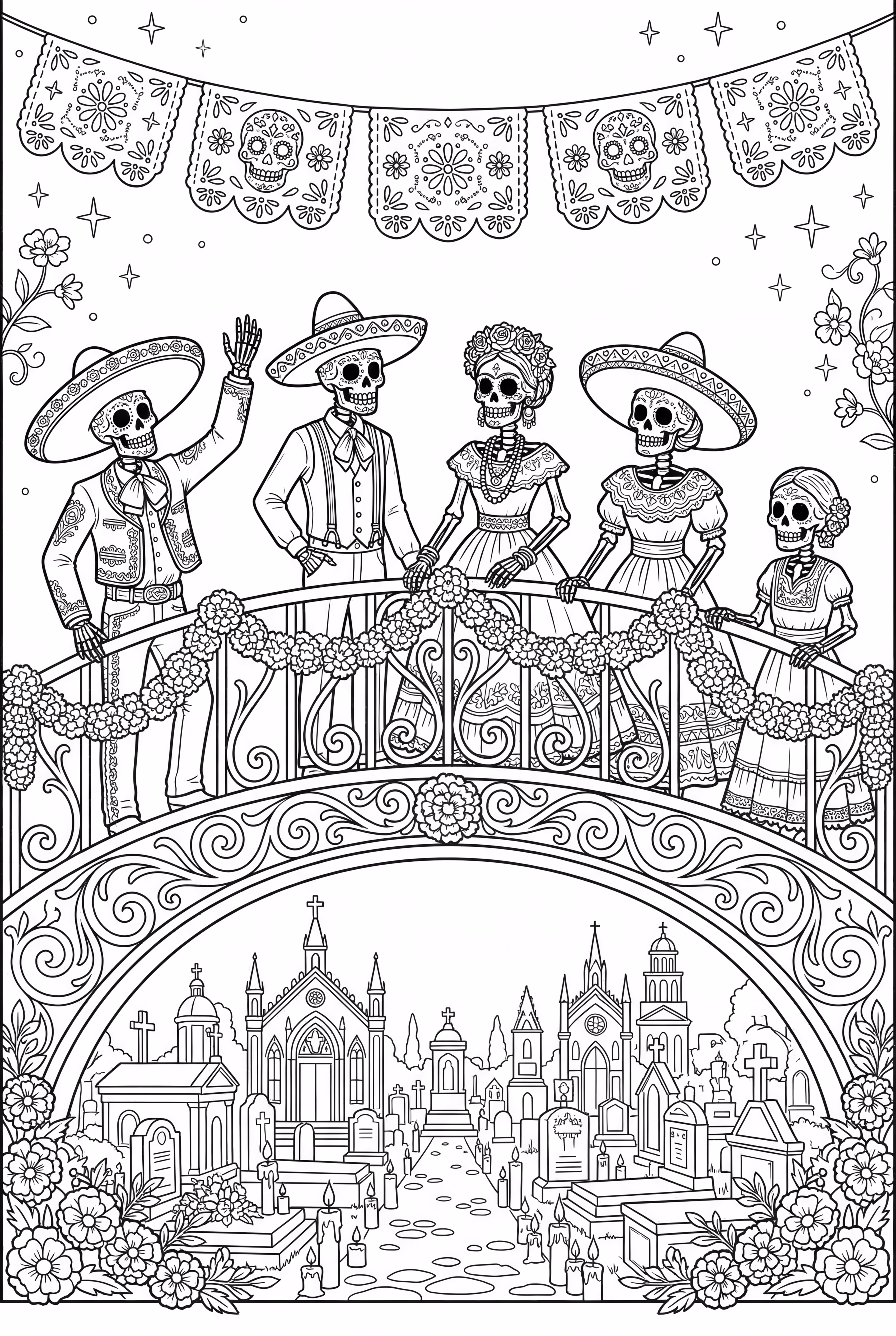 亡灵节精灵穿越万寿菊桥