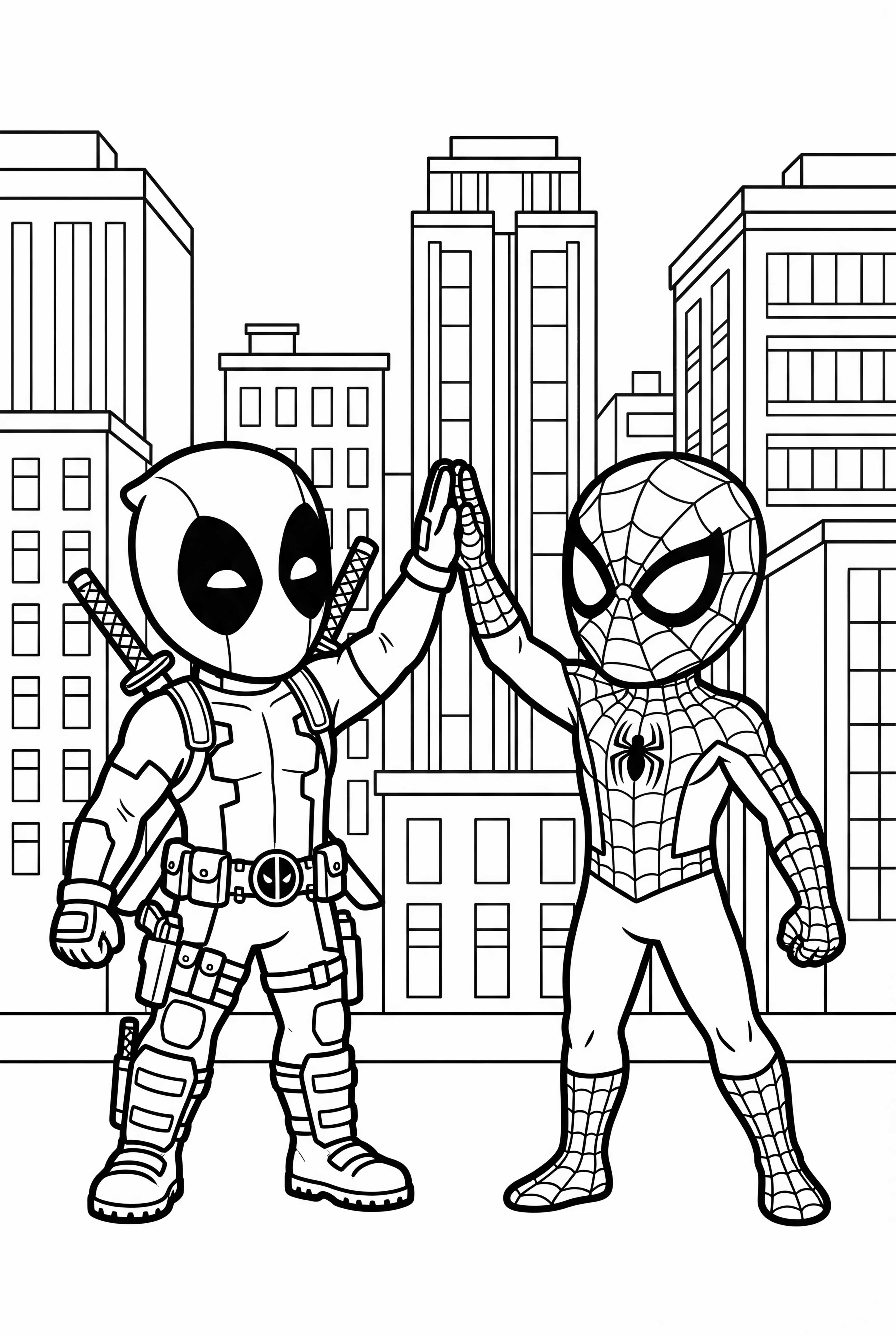 Deadpool And Spider-Man Teamwork